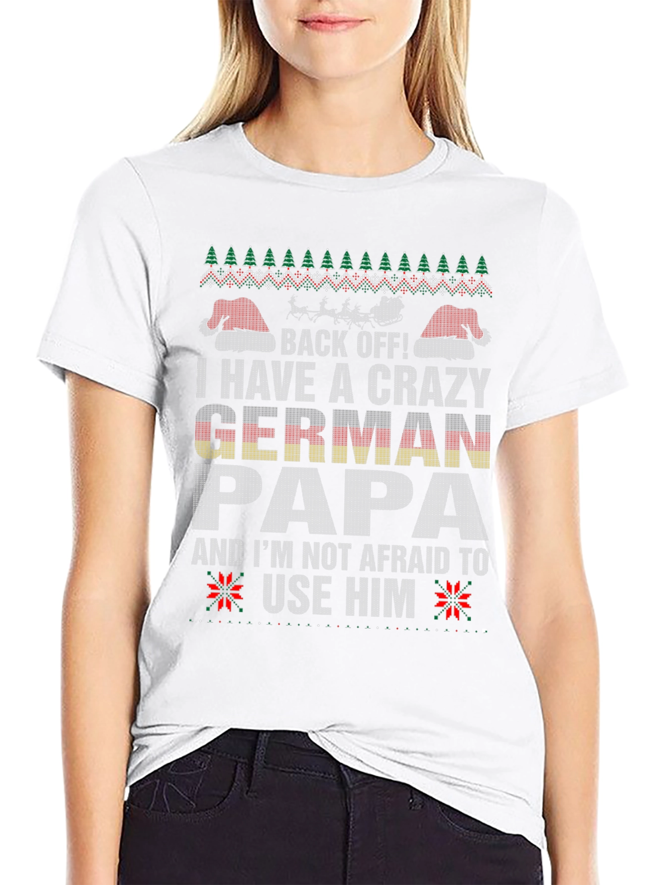 Crazy German Papa Christmas T-Shirt