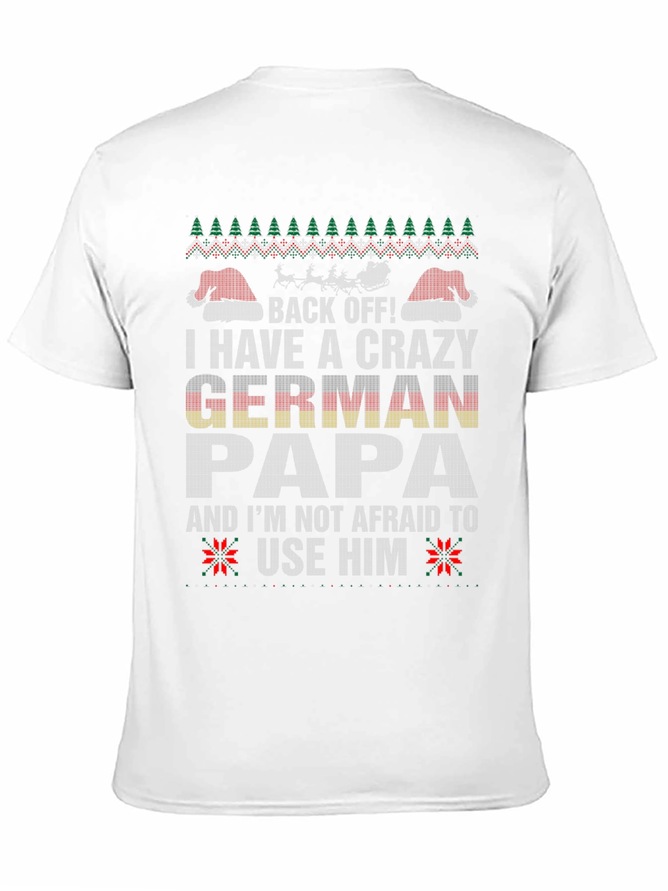 Crazy German Papa Christmas T-Shirt