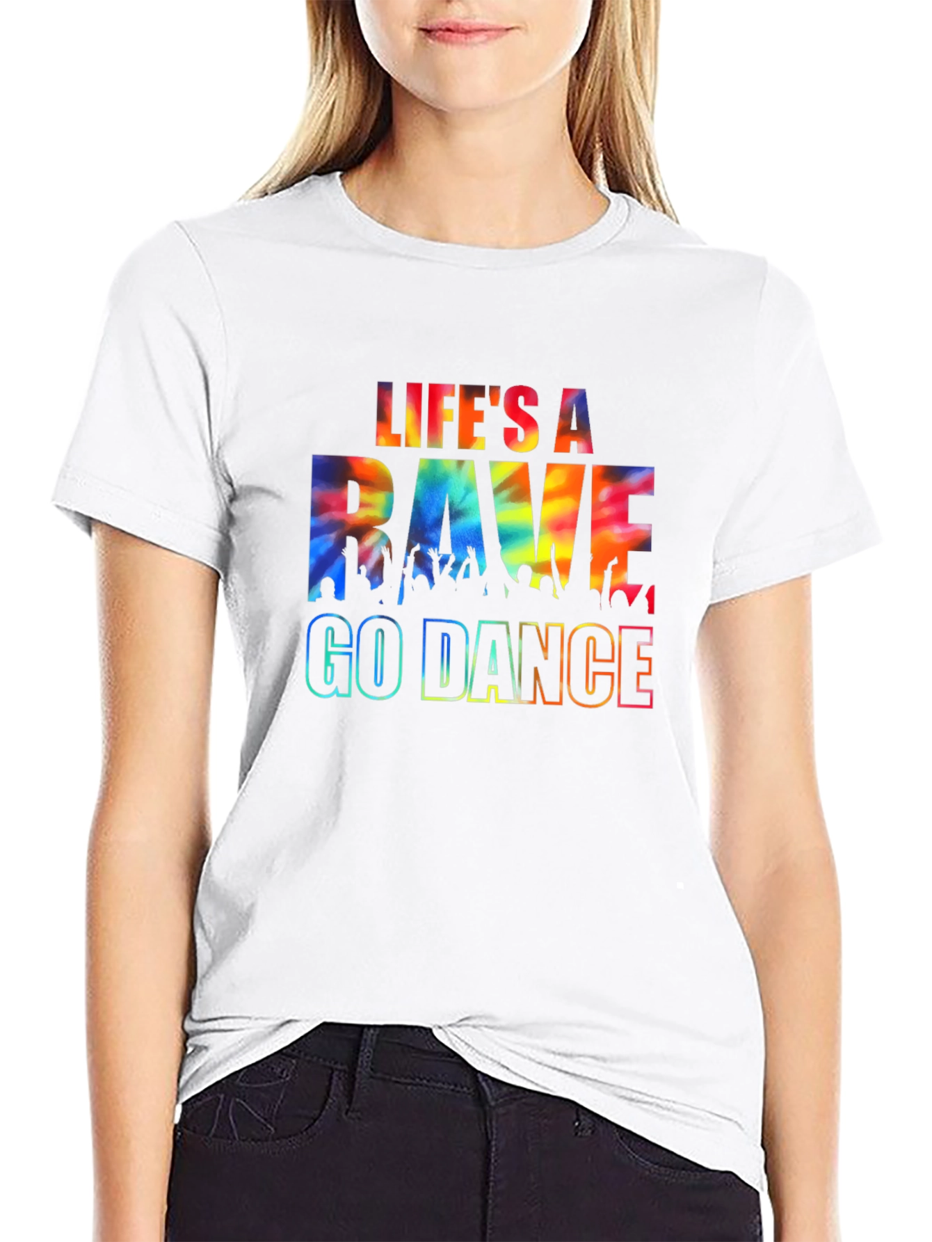 Lifes a Rave - Go Dance Black Graphic Tee