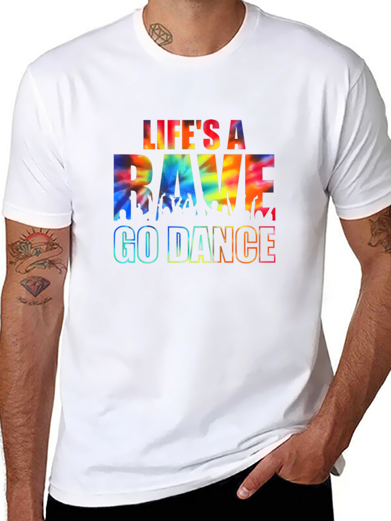Lifes a Rave - Go Dance Black Graphic Tee