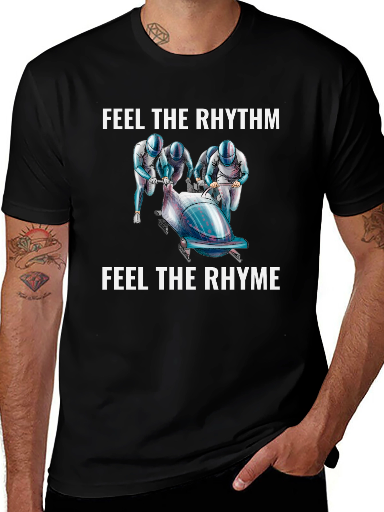Feel The Rhythm Bobsled T-Shirt