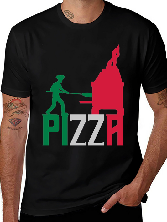 Pizza Lovers T-Shirt - Italian Flag Colors