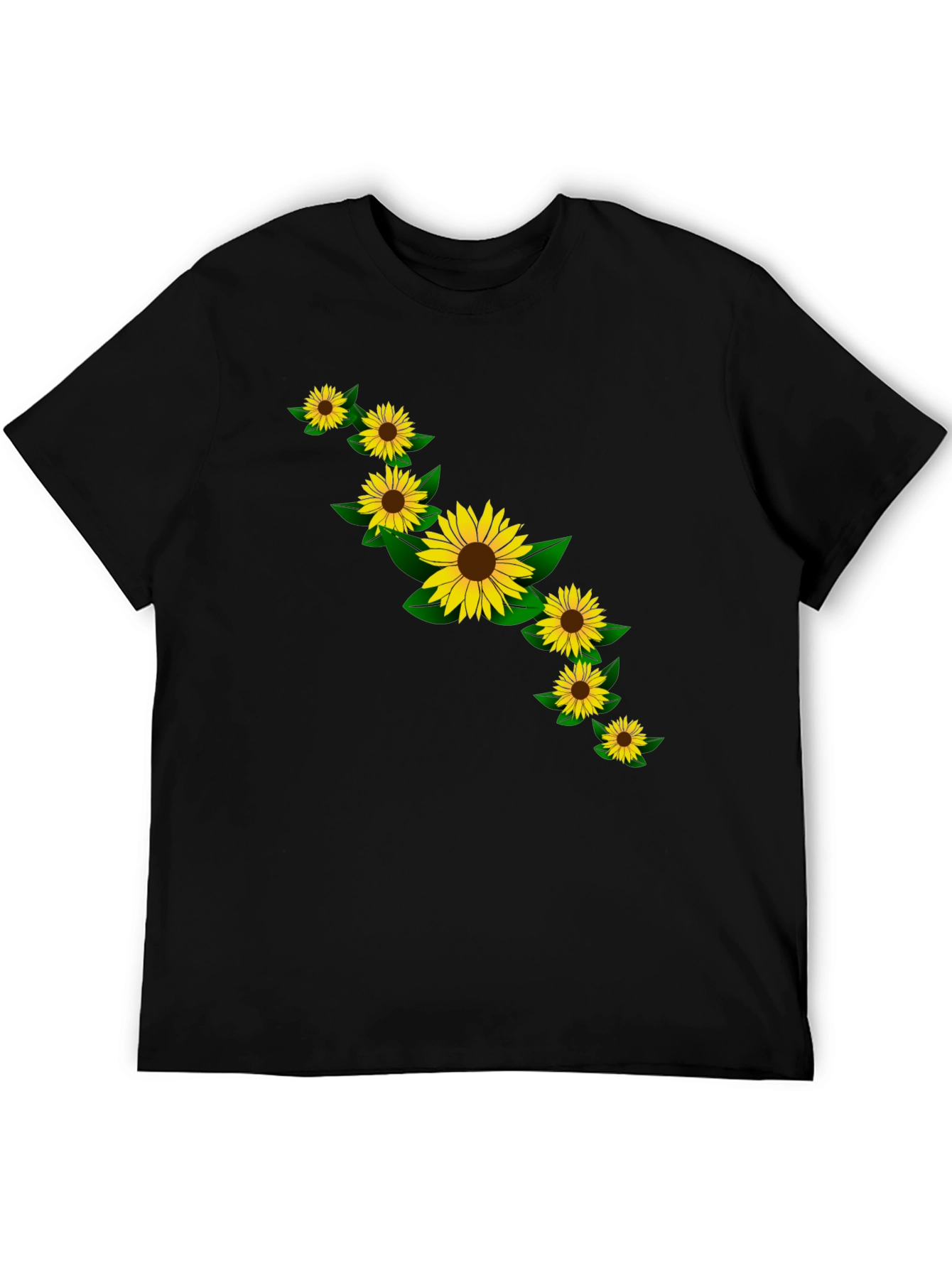 Sunflower Graphic Black T-Shirt