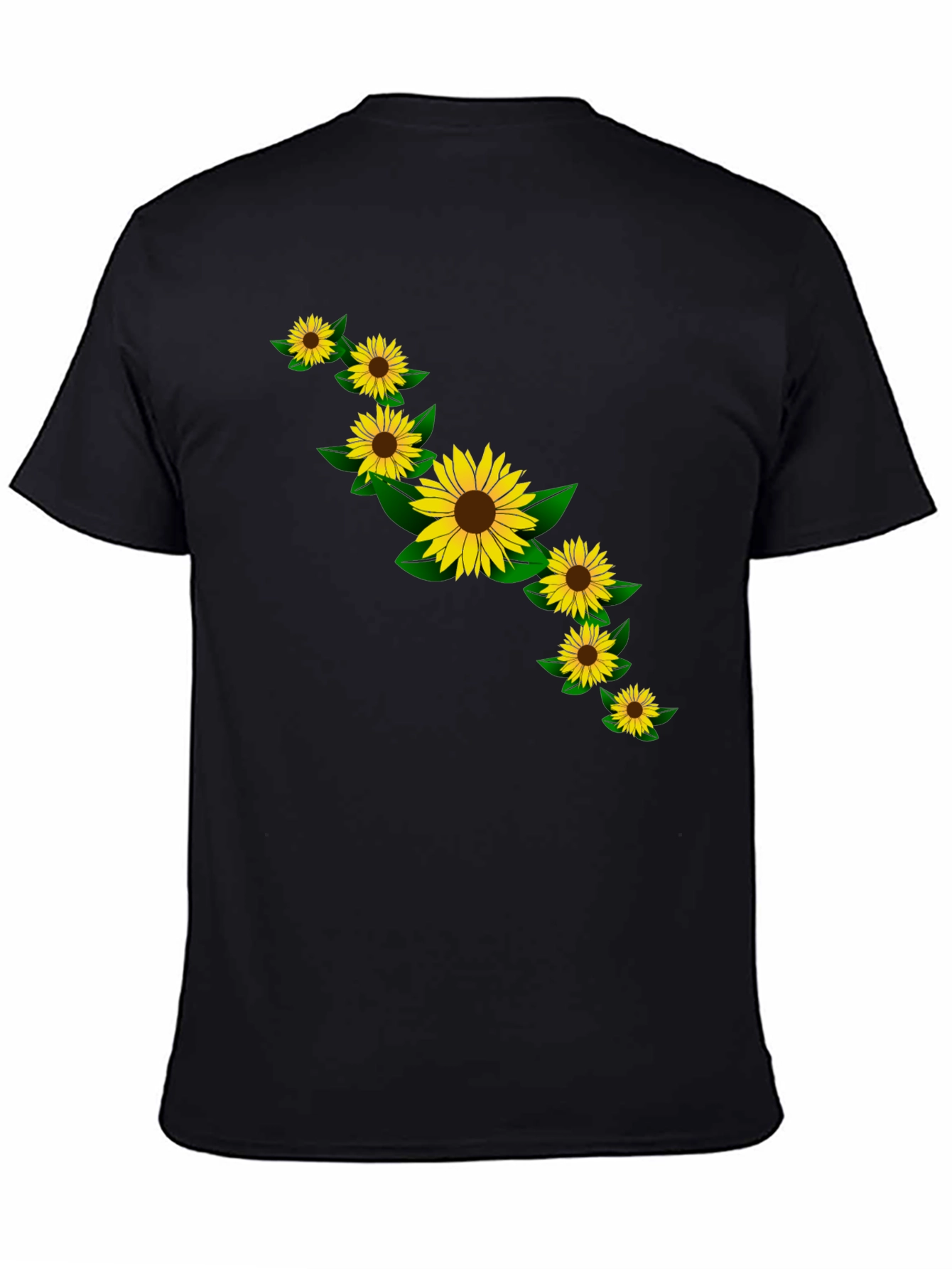 Sunflower Graphic Black T-Shirt