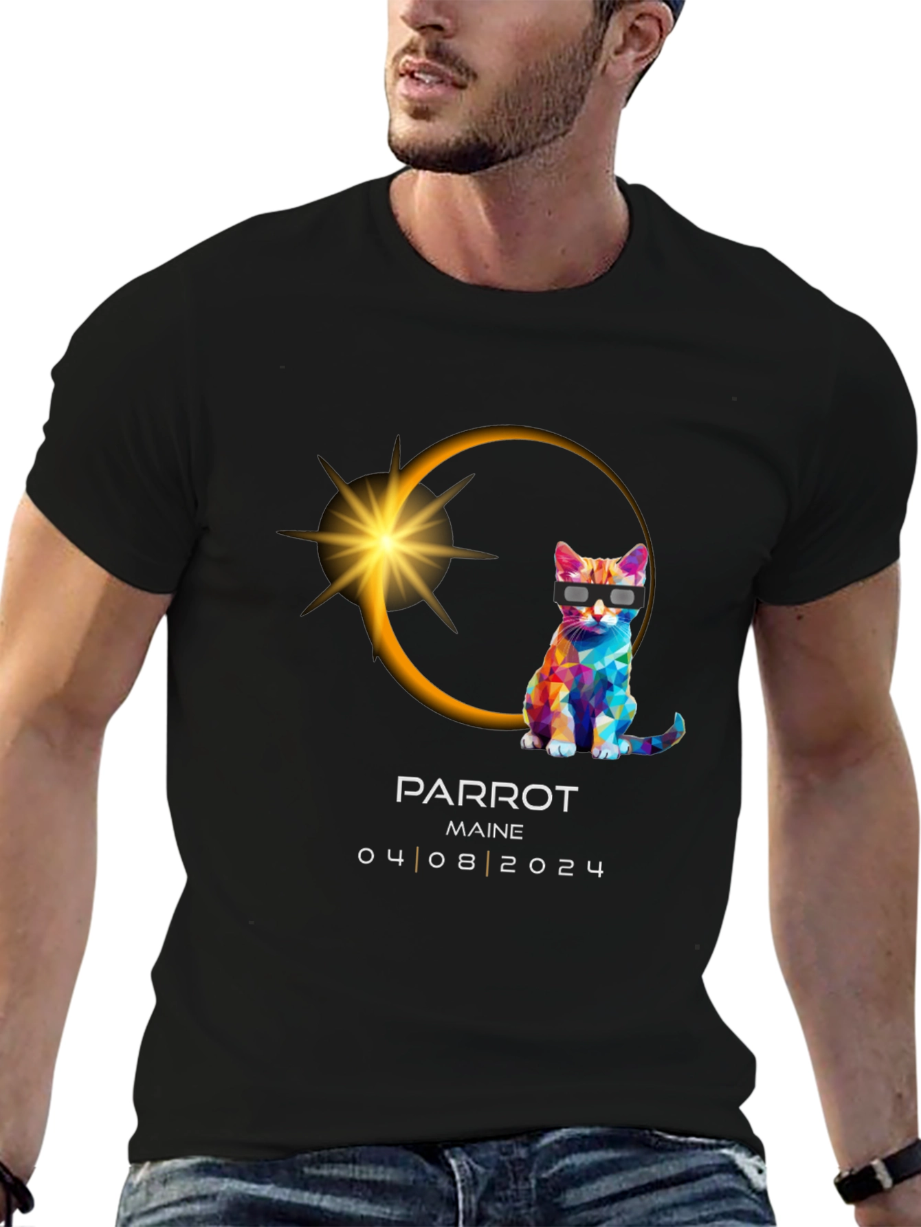 Parrot Maine Eclipse 2024 T-Shirt