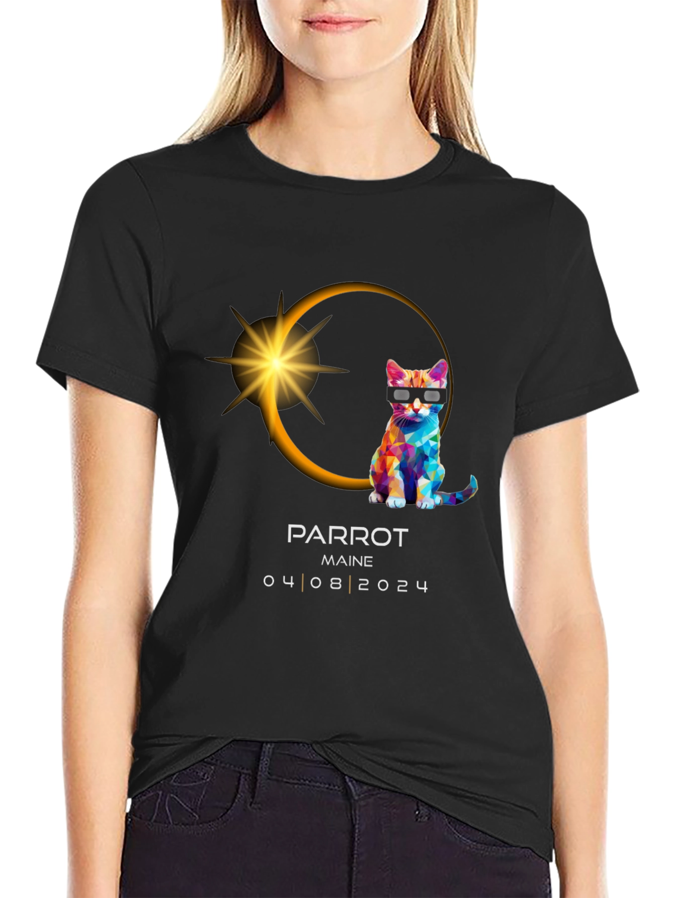 Parrot Maine Eclipse 2024 T-Shirt