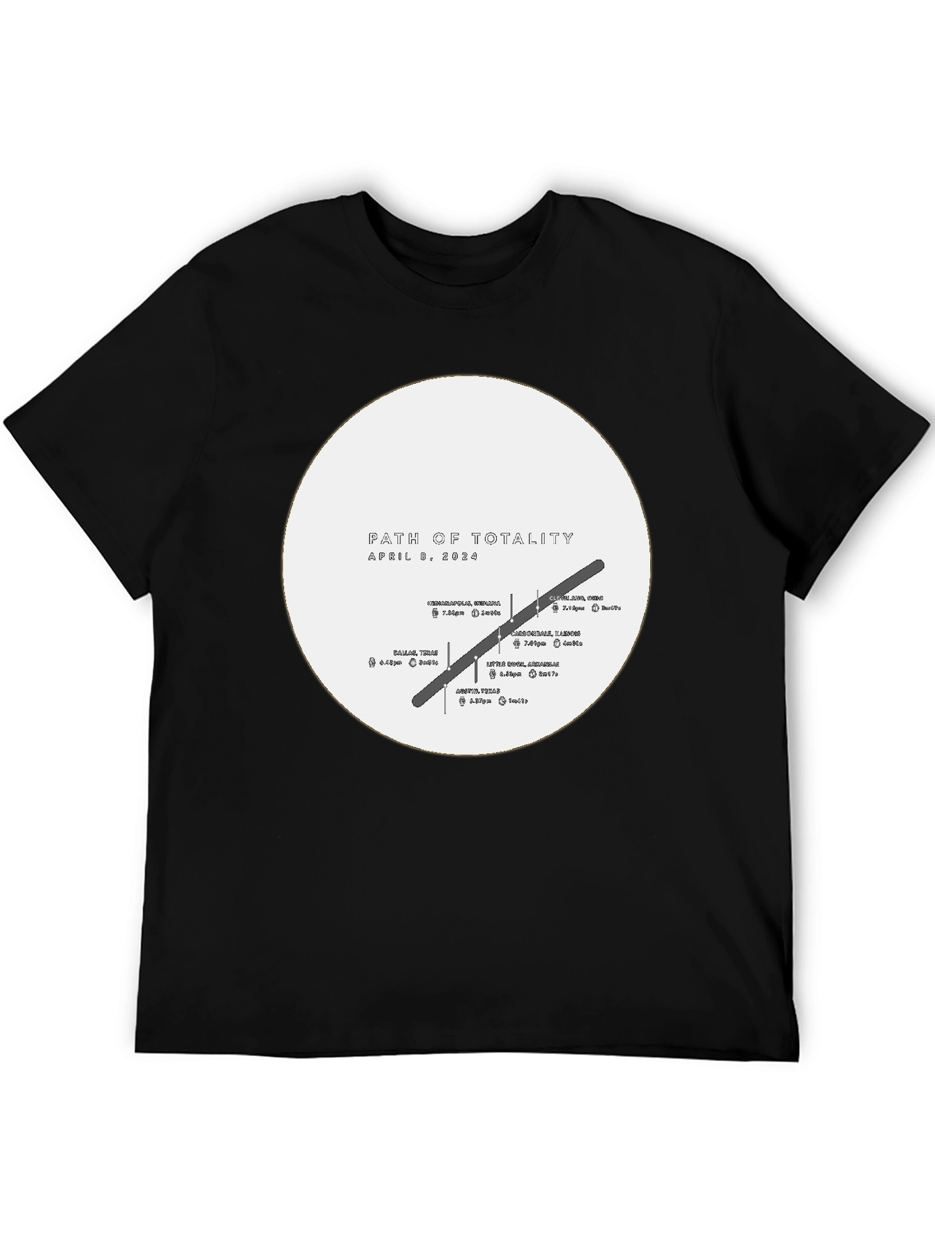 Path of Totality April 8 2024 Eclipse T-Shirt