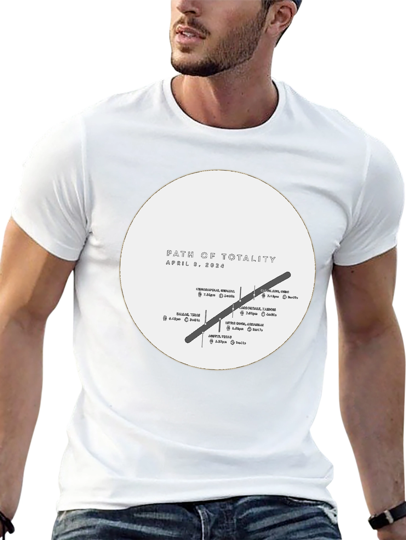 Path of Totality April 8 2024 Eclipse T-Shirt