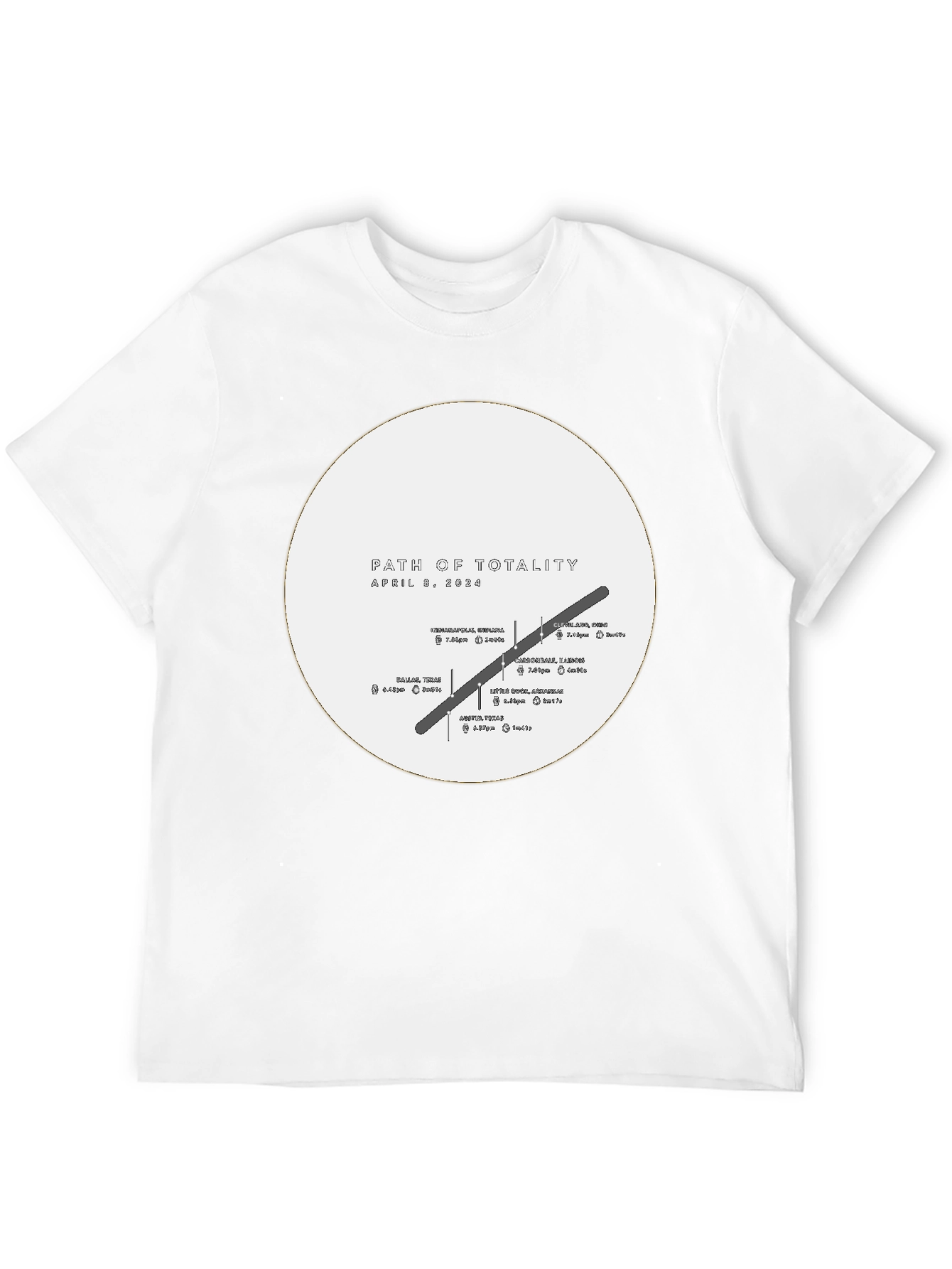 Path of Totality April 8 2024 Eclipse T-Shirt