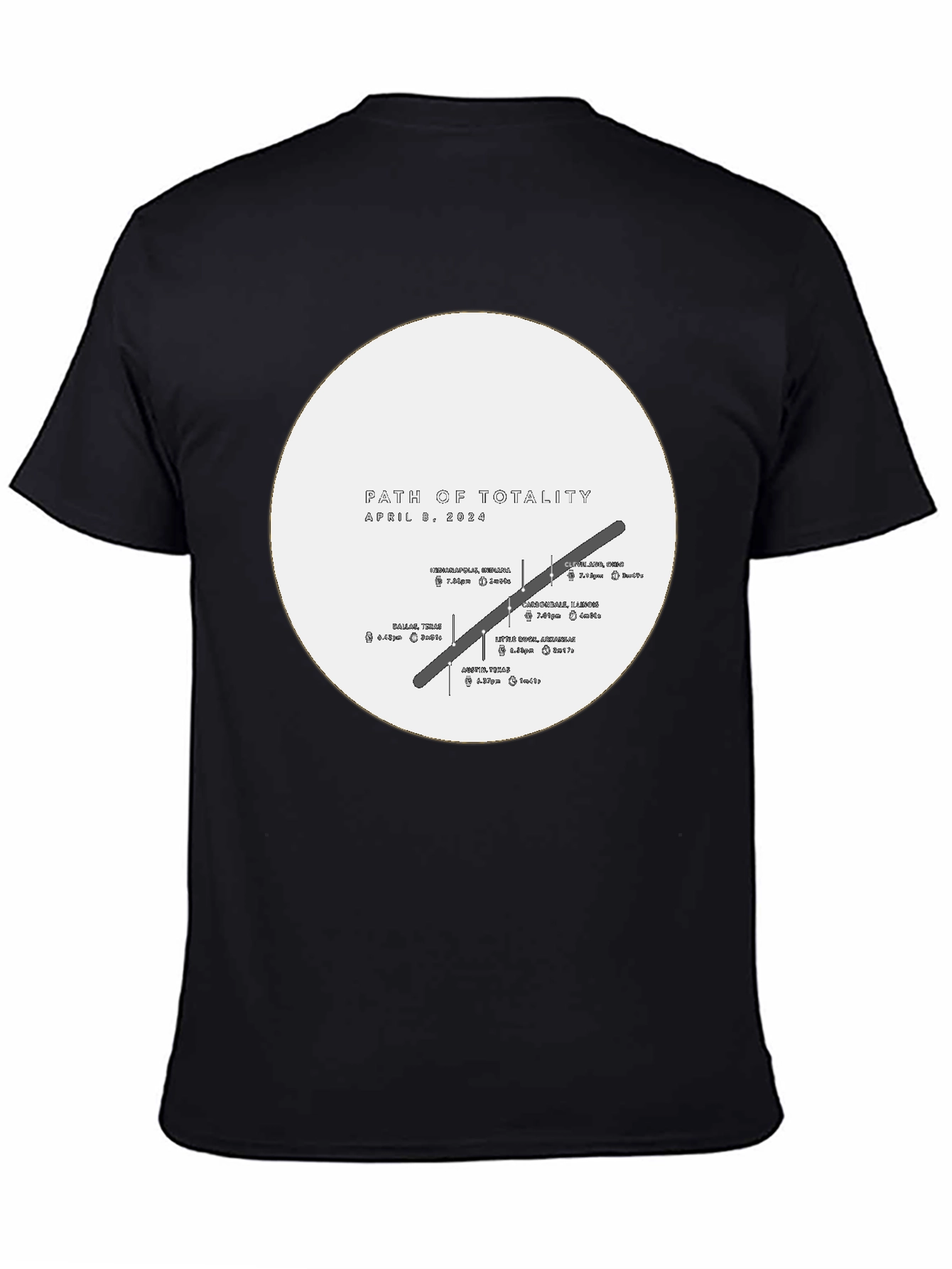Path of Totality April 8 2024 Eclipse T-Shirt