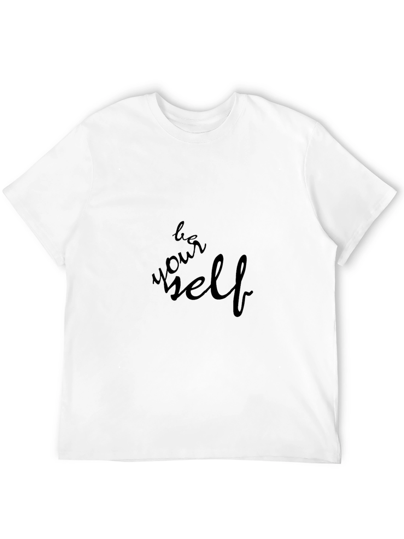 Be Yourself Black Graphic Tee - Inspiring Casual Style