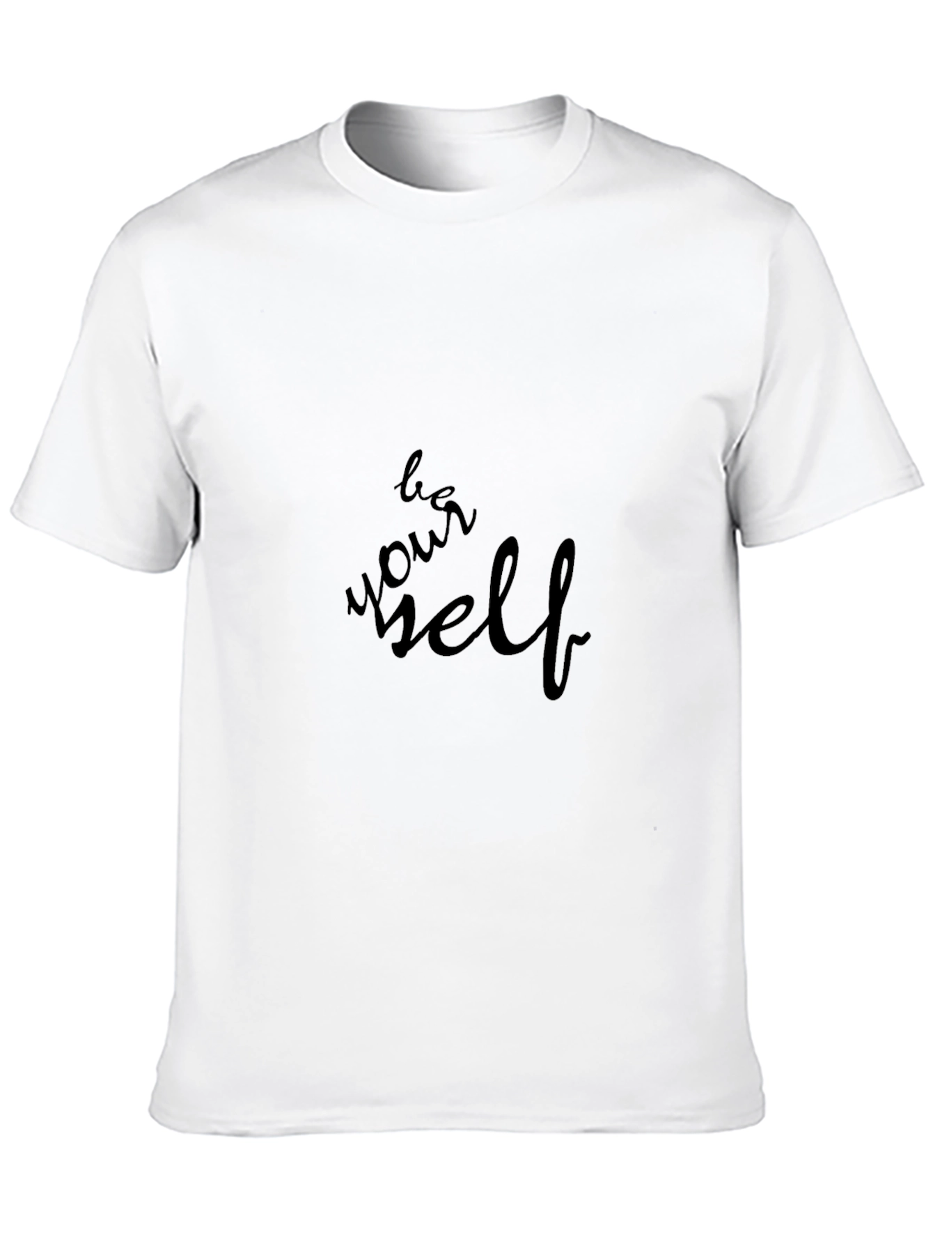 Be Yourself Black Graphic Tee - Inspiring Casual Style