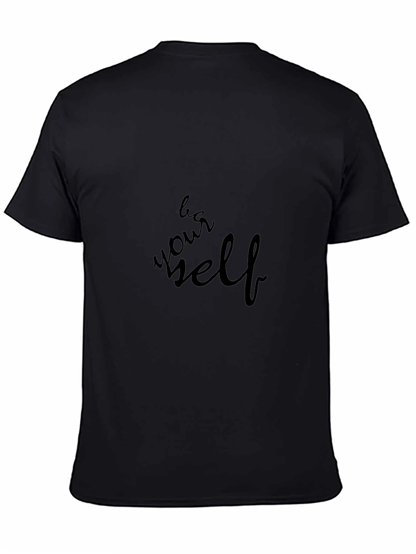 Be Yourself Black Graphic Tee - Inspiring Casual Style