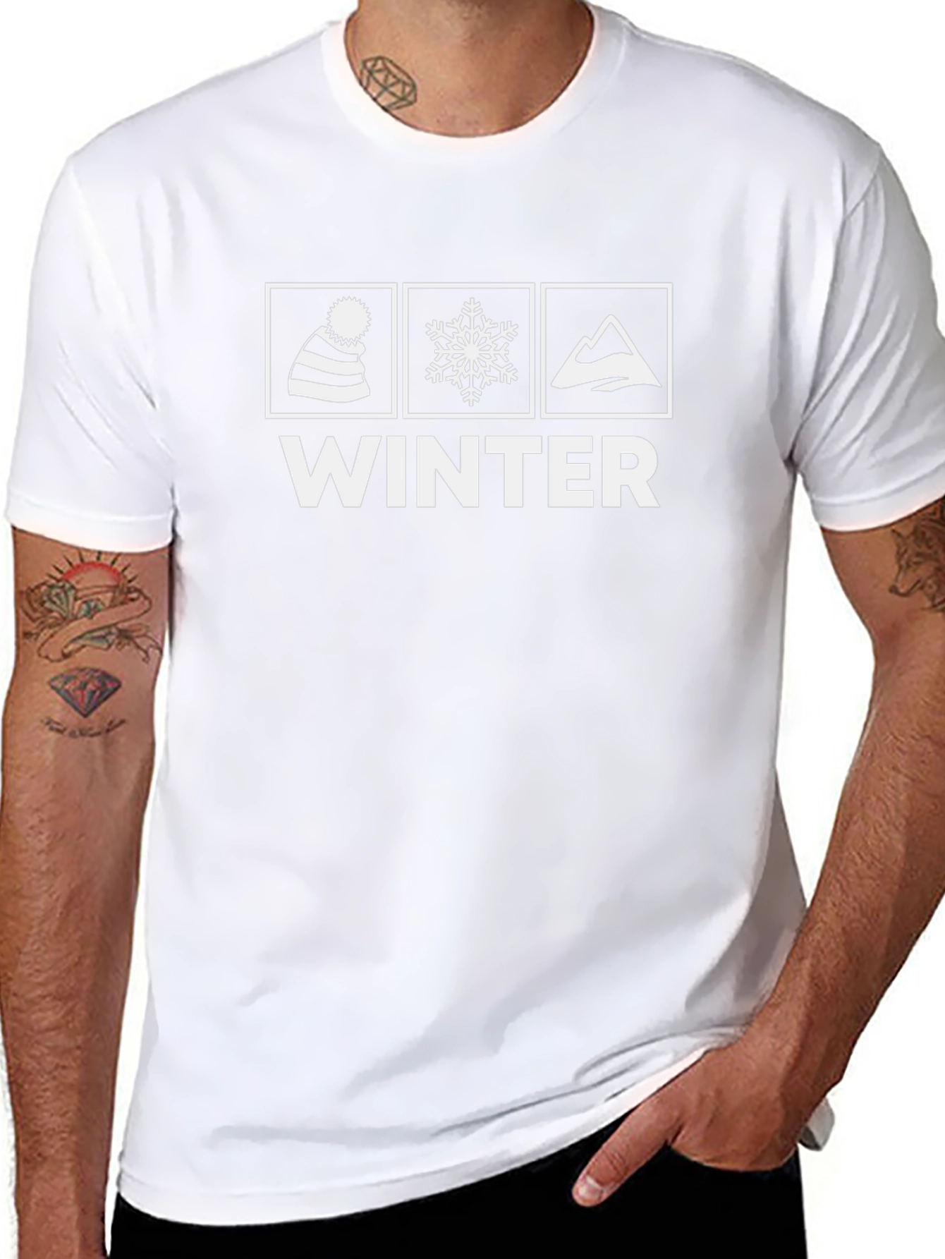 Winter Graphic T-Shirt - Black