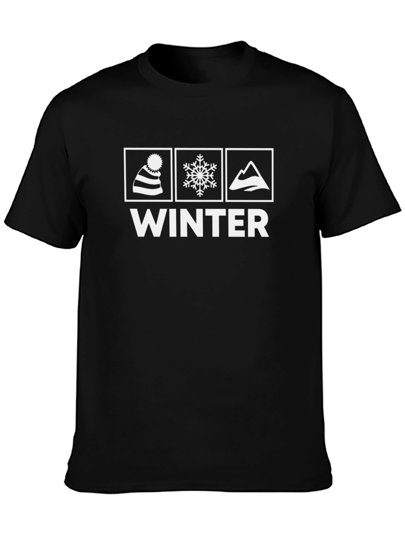 Winter Graphic T-Shirt - Black