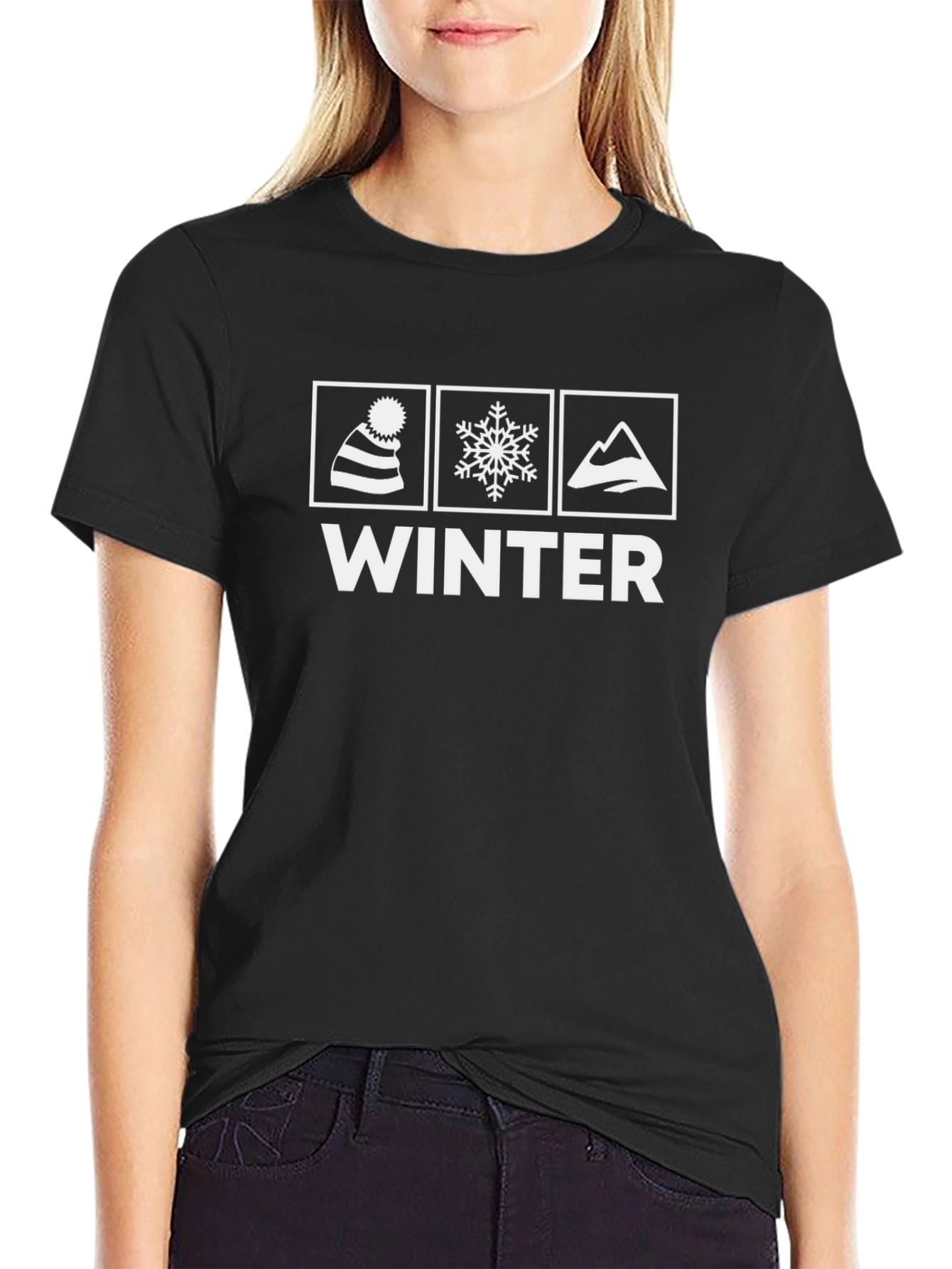 Winter Graphic T-Shirt - Black