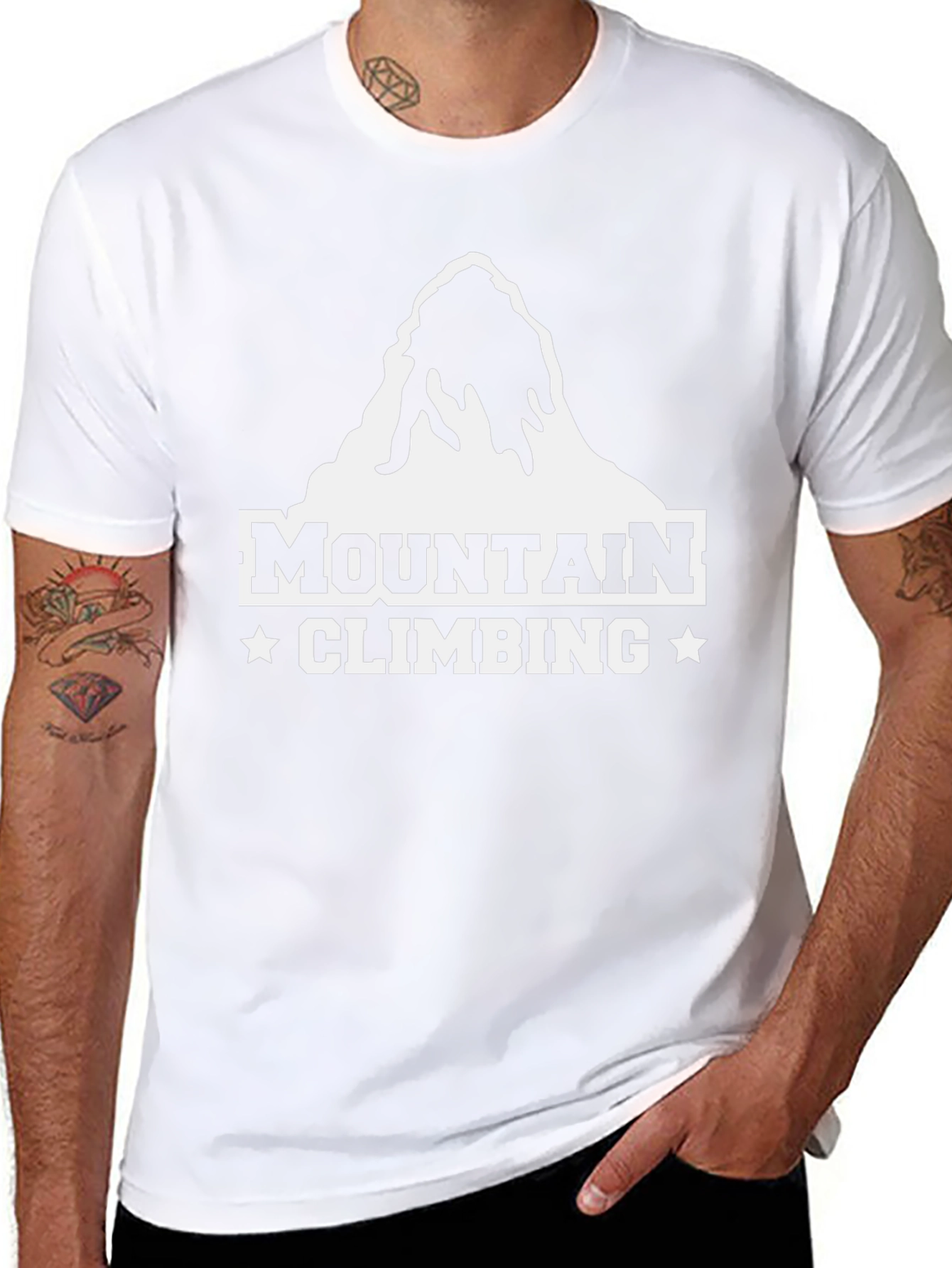 Mountain Climbing Graphic T-Shirt - Black