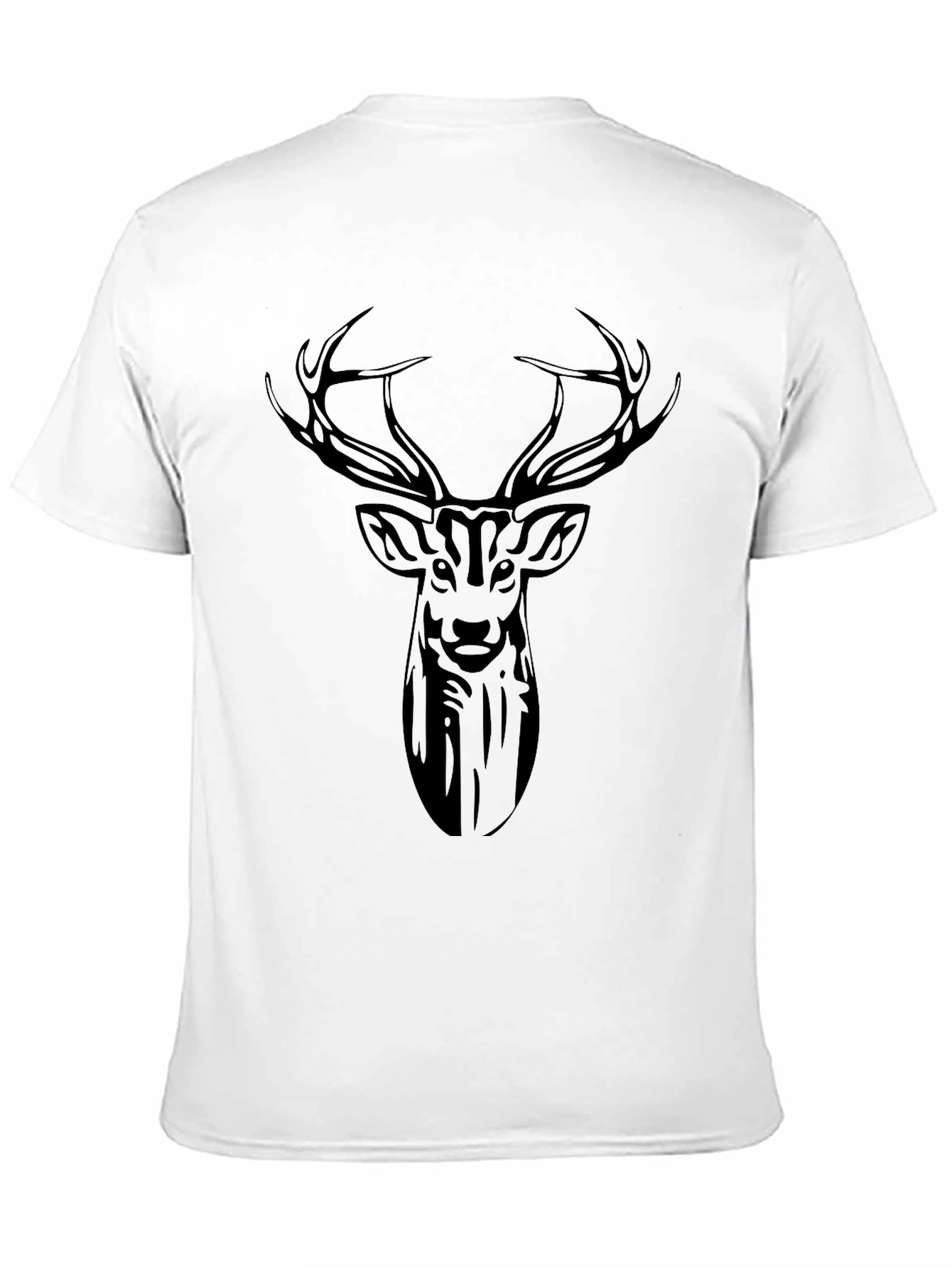 Deer Head Graphic Black T-Shirt