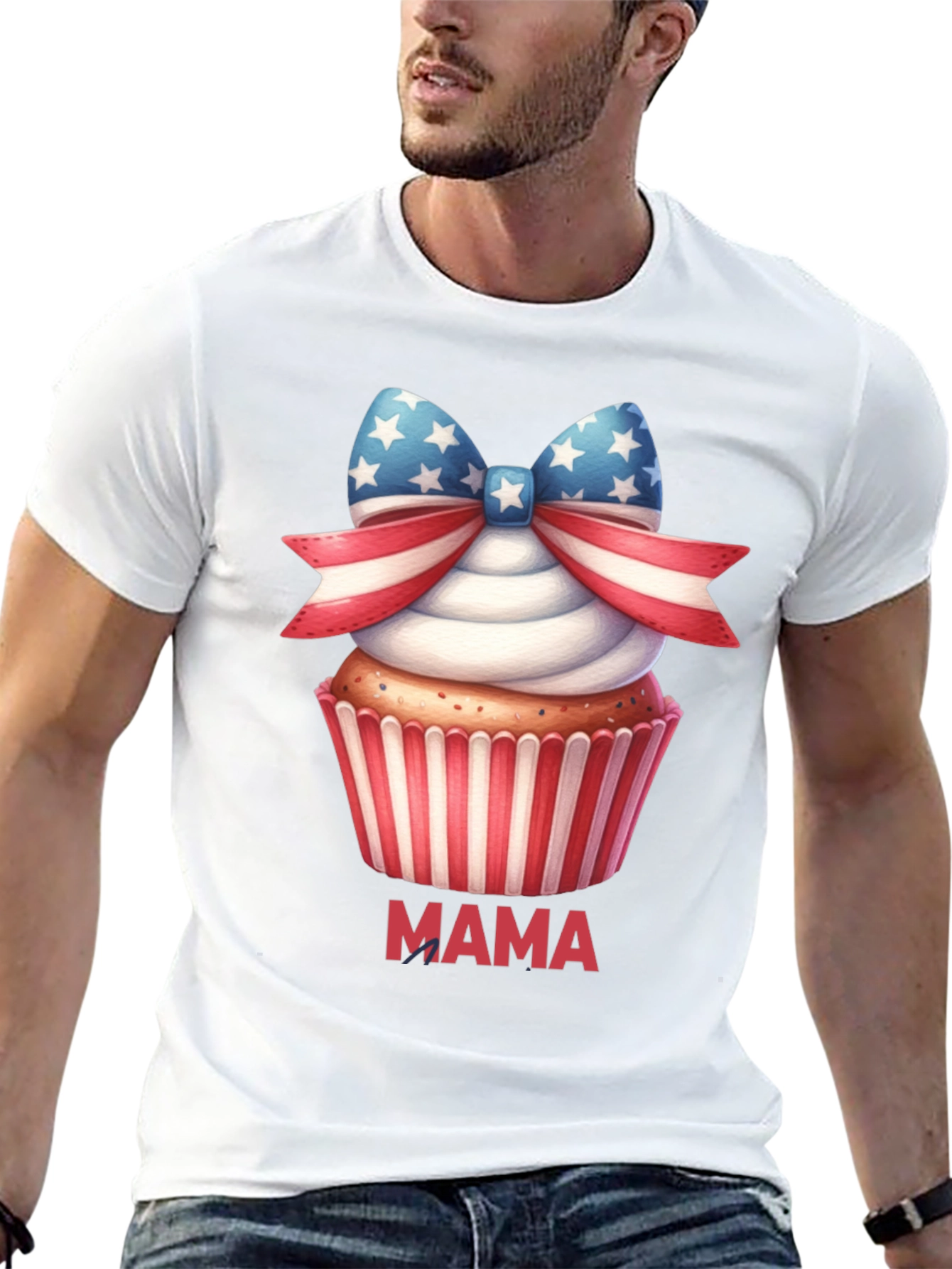 Patriotic Mama Cupcake T-Shirt