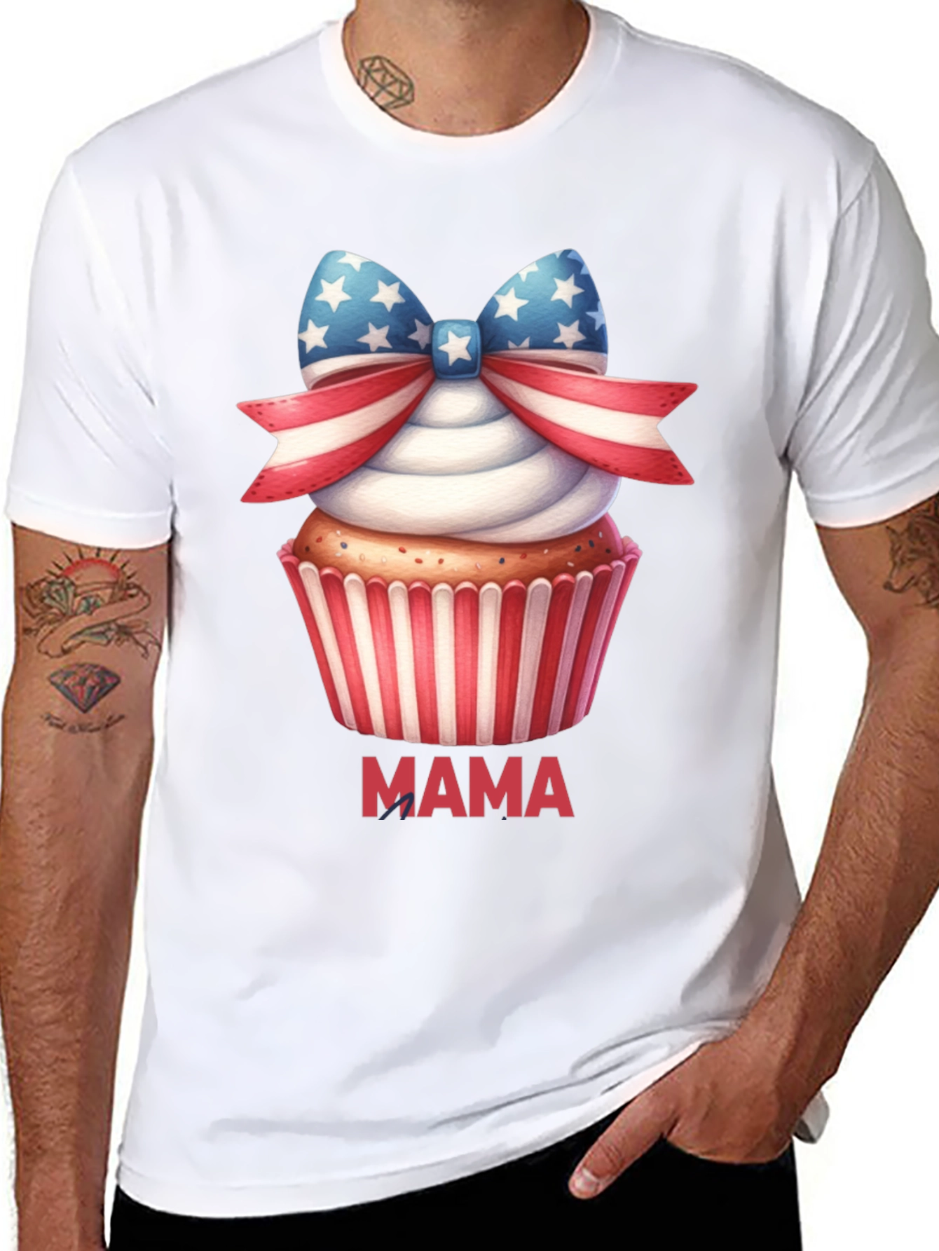 Patriotic Mama Cupcake T-Shirt