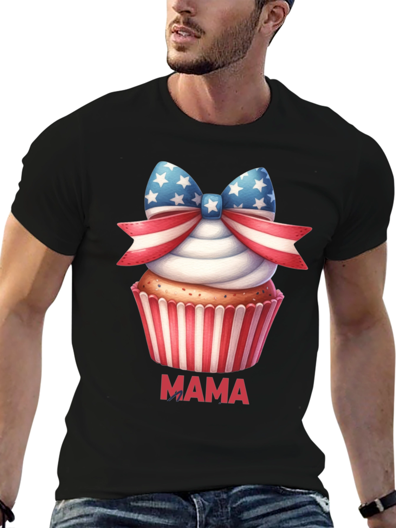 Patriotic Mama Cupcake T-Shirt