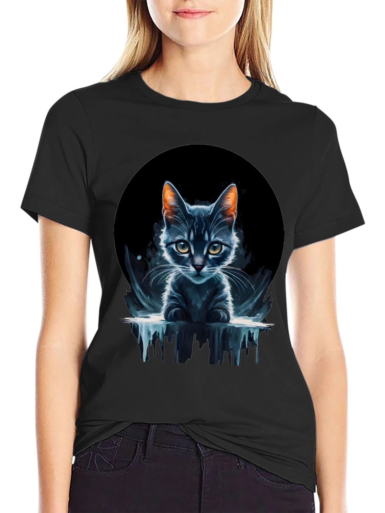 Cool Cat Graphic Tee - Unique Design