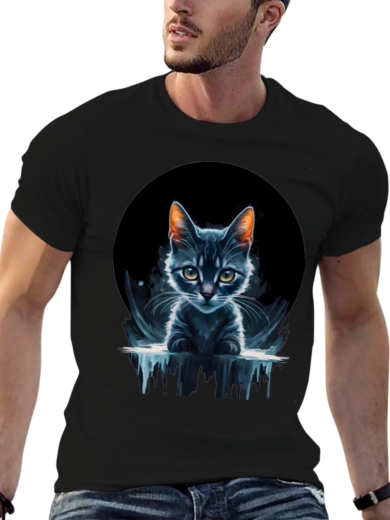 Cool Cat Graphic Tee - Unique Design