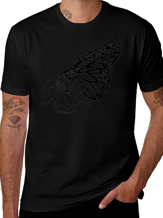 Butterfly Graphic Black T-Shirt