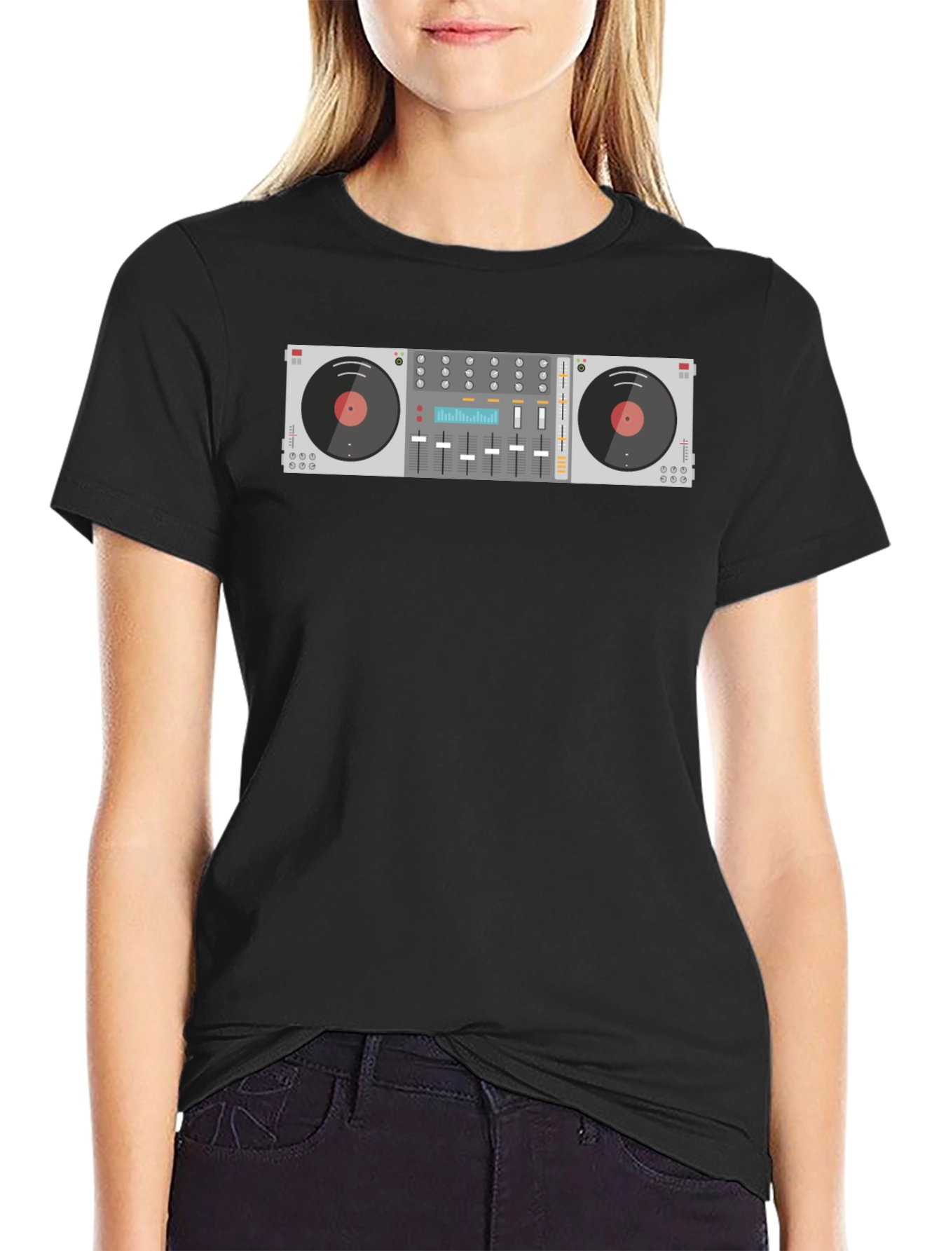 DJ Mixer Graphic Tee - Black Music Lover T-Shirt