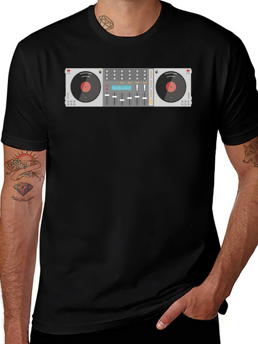 DJ Mixer Graphic Tee - Black Music Lover T-Shirt