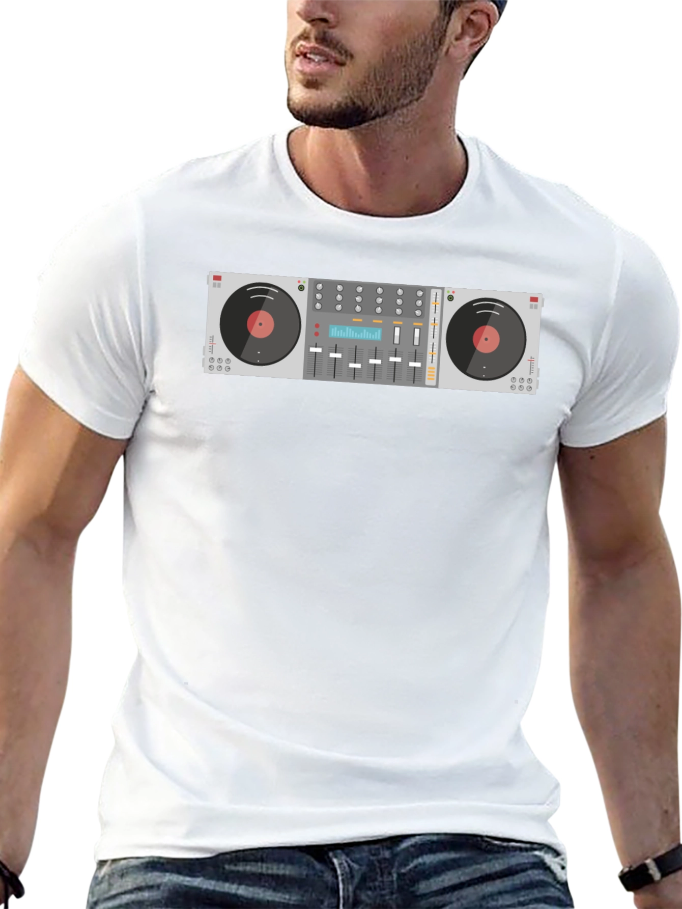 DJ Mixer Graphic Tee - Black Music Lover T-Shirt