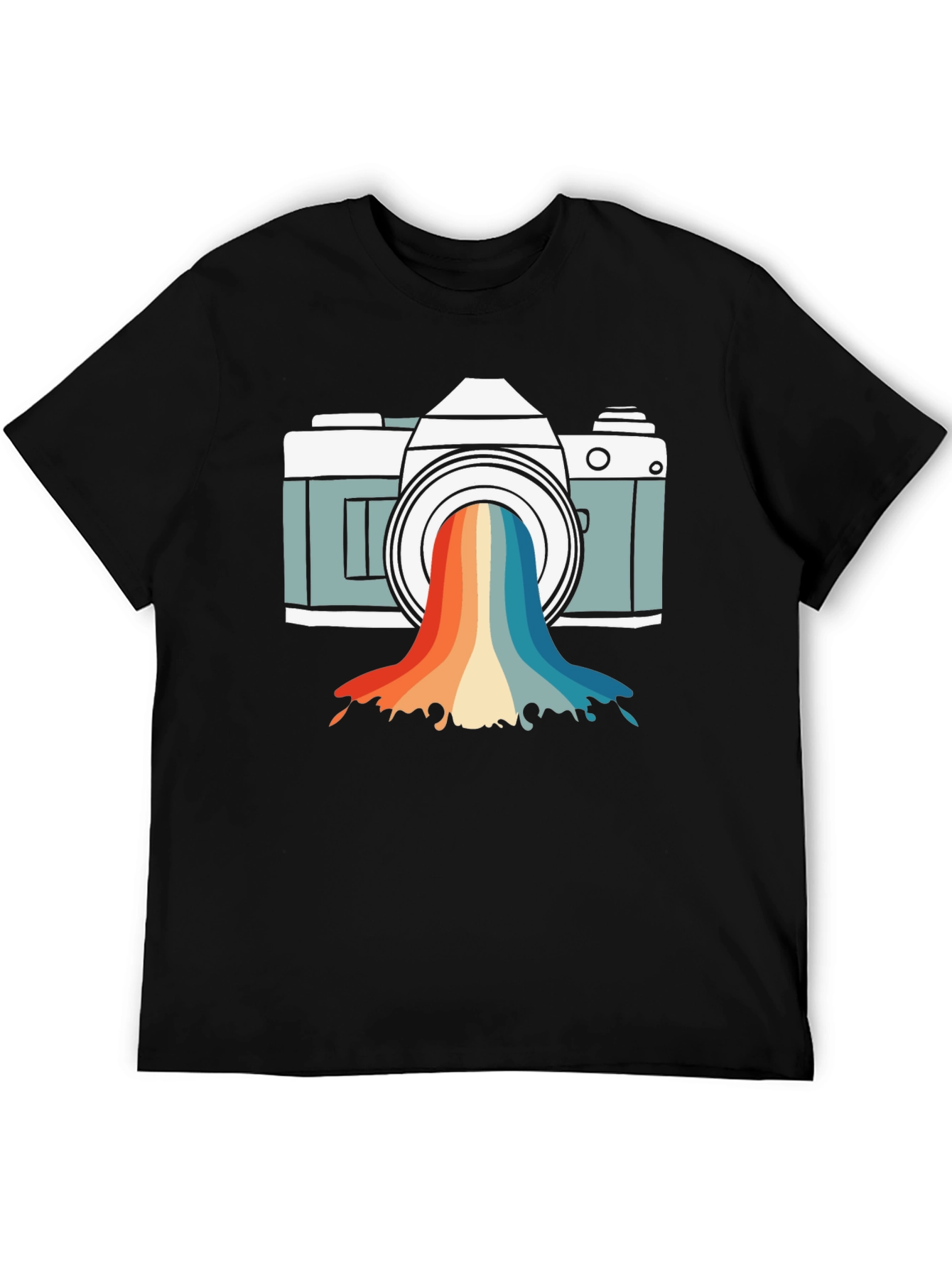 Retro Camera Rainbow Graphic Tee