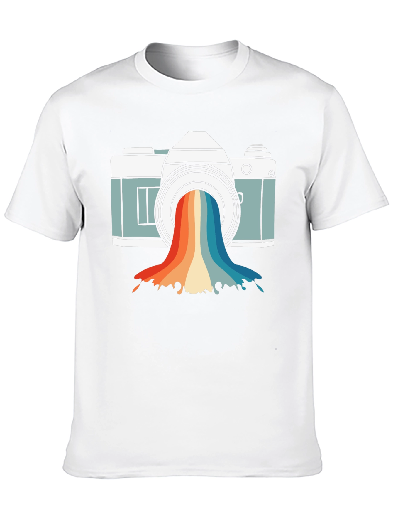 Retro Camera Rainbow Graphic Tee