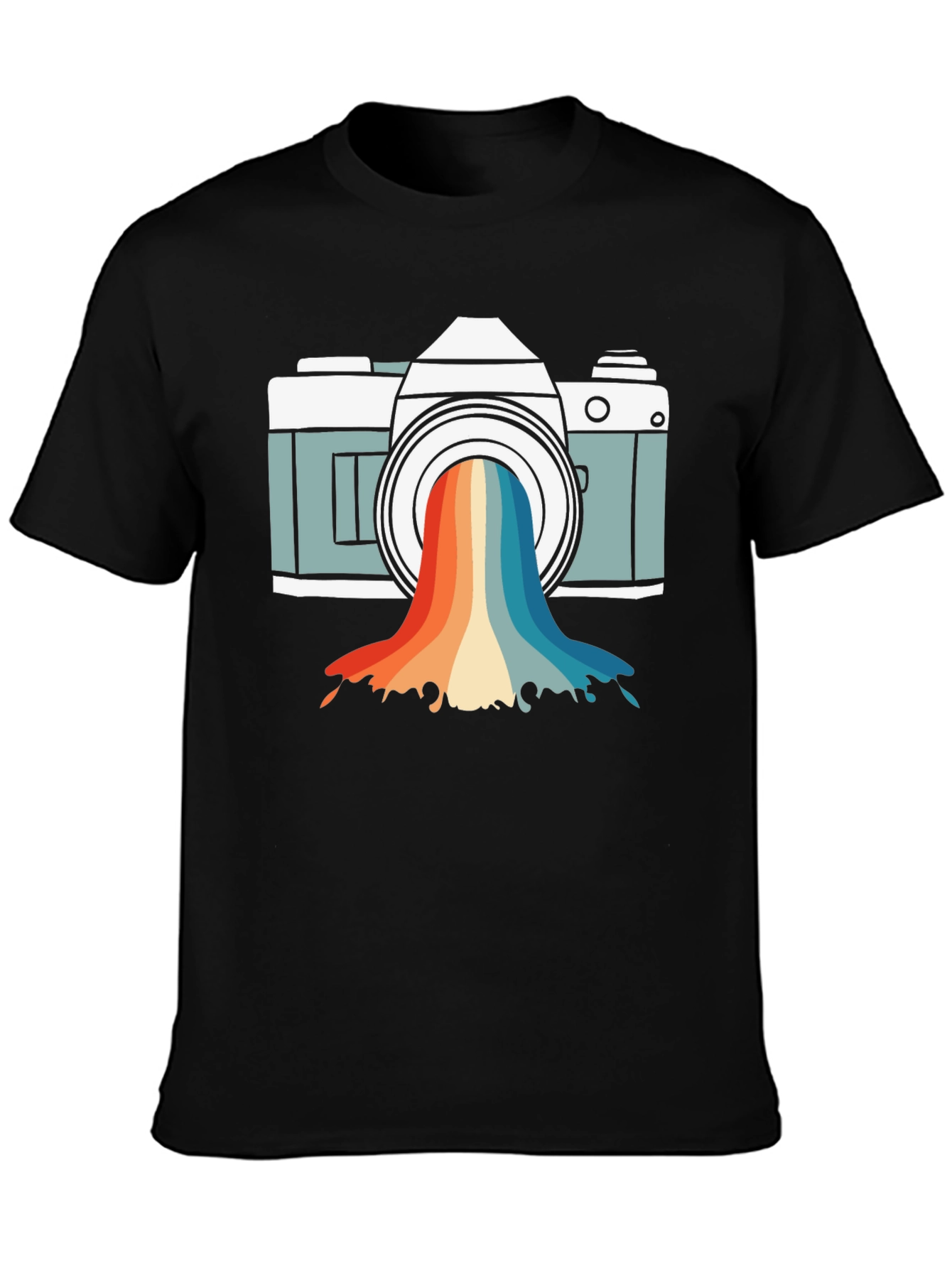 Retro Camera Rainbow Graphic Tee