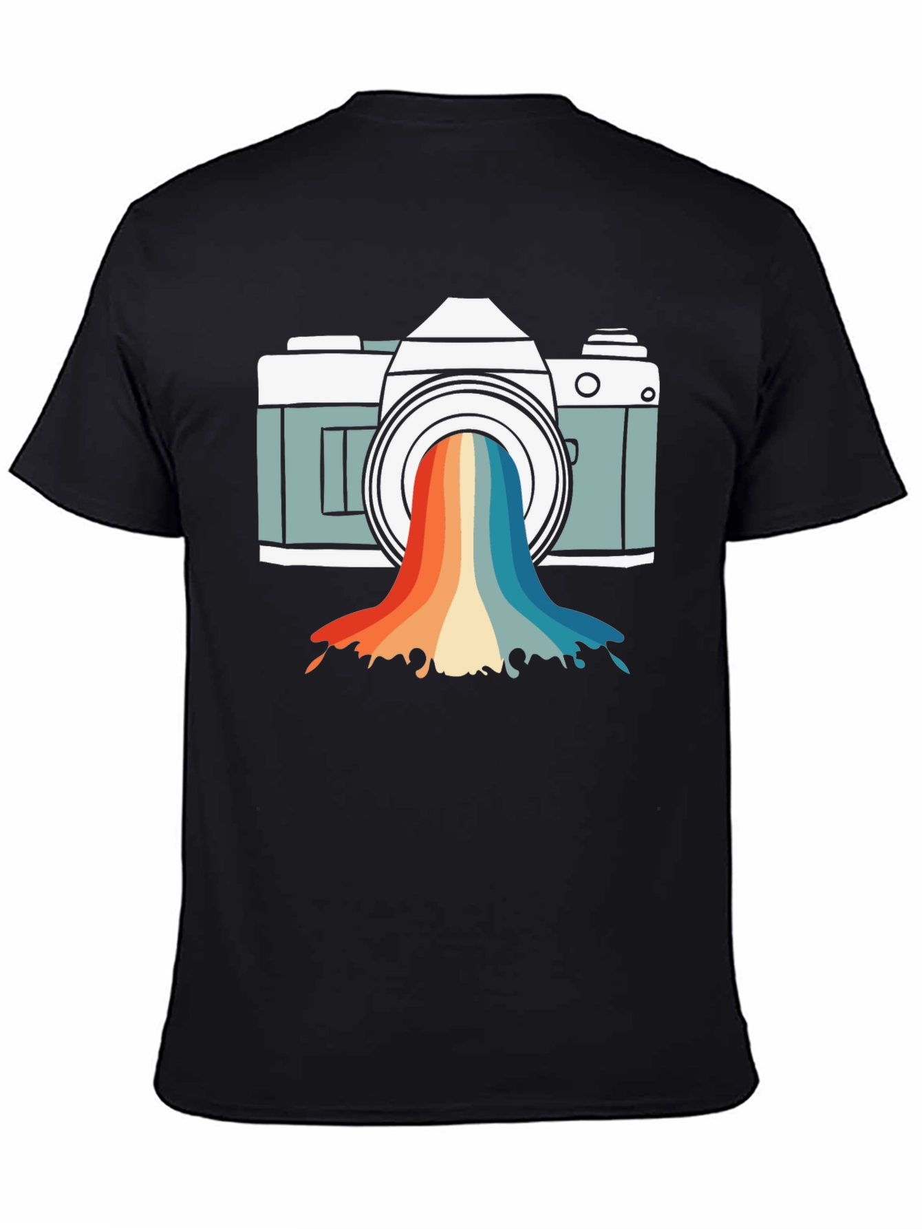 Retro Camera Rainbow Graphic Tee