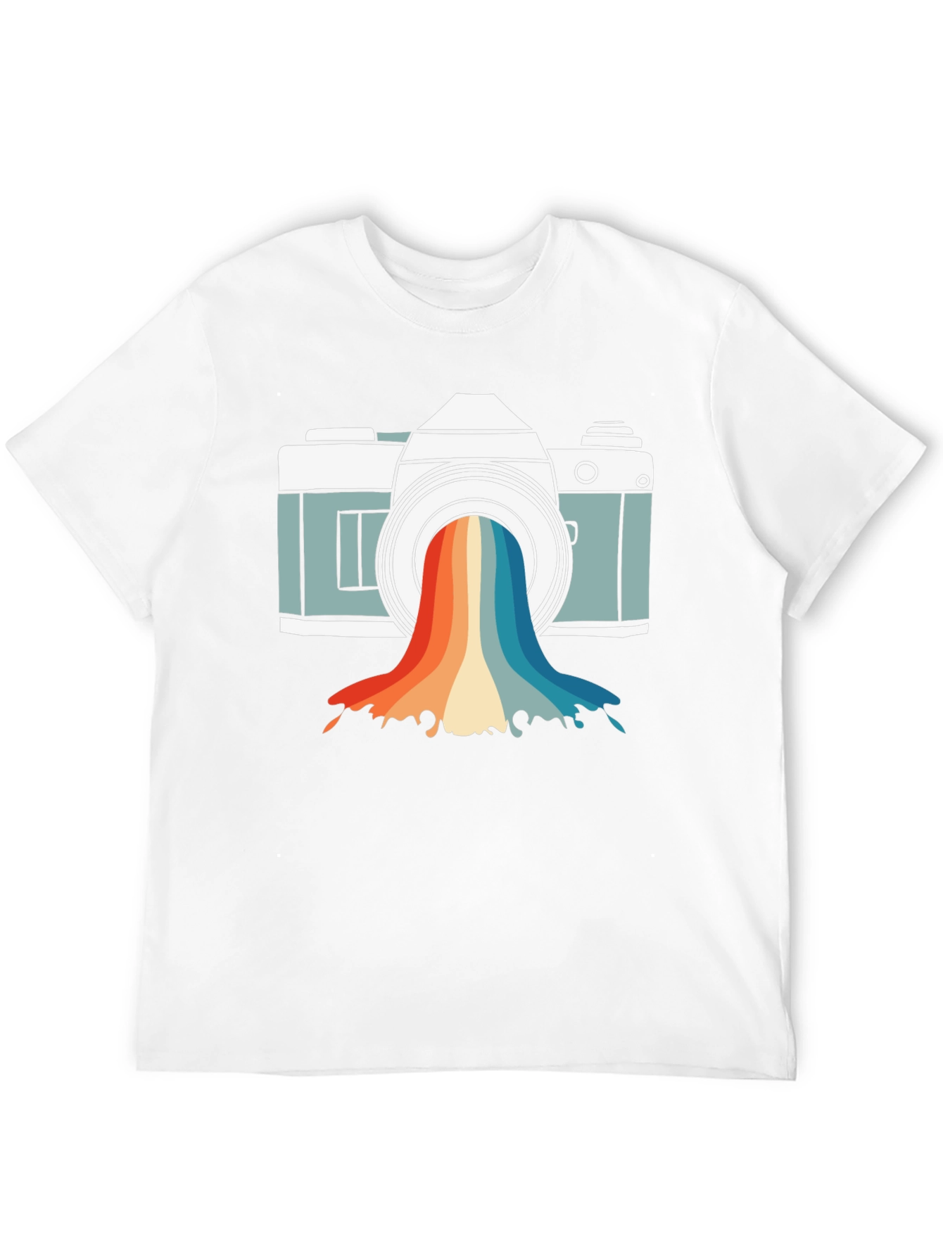 Retro Camera Rainbow Graphic Tee