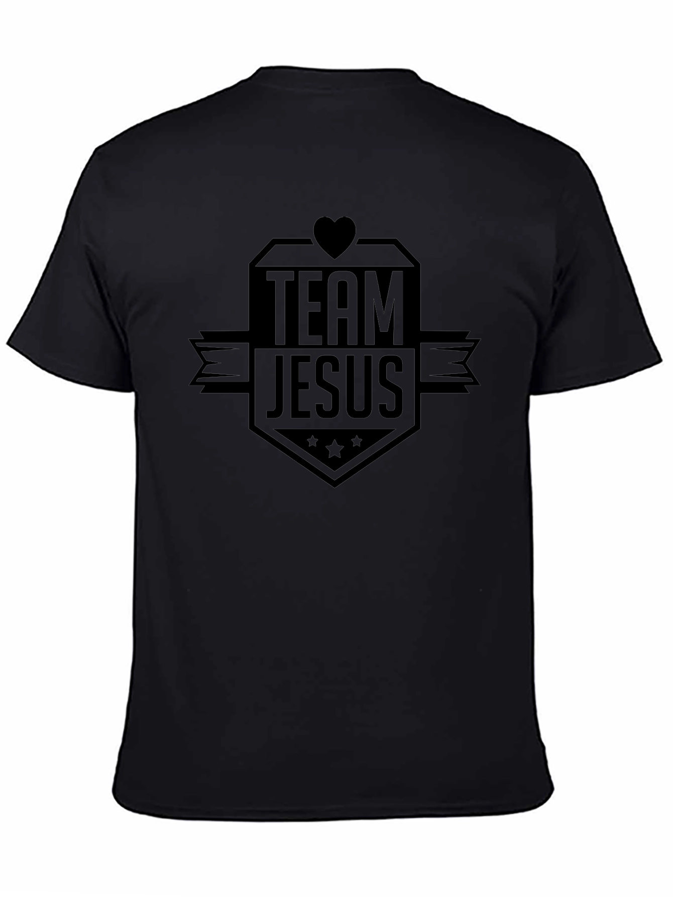 Team Jesus Black Graphic T-Shirt