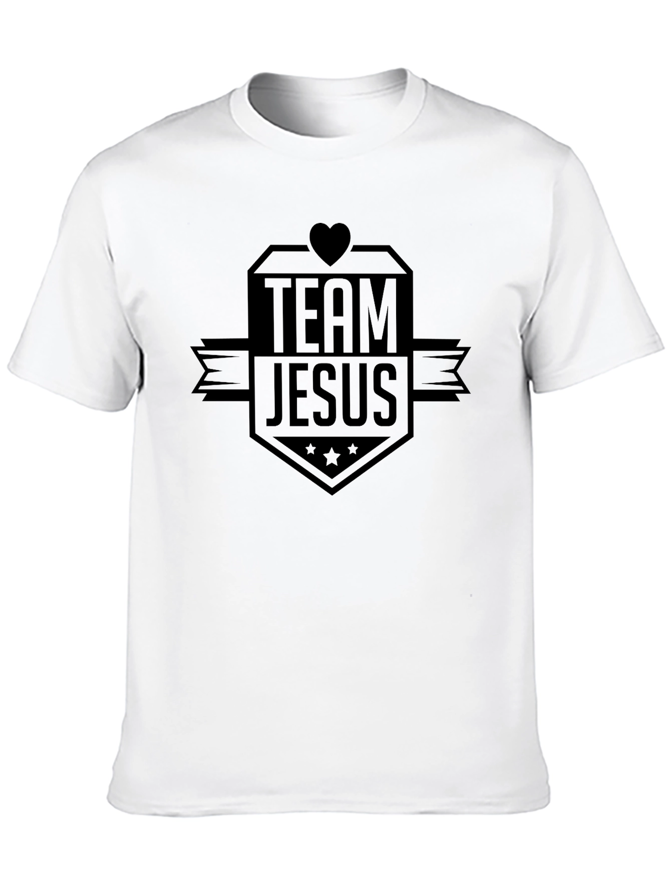 Team Jesus Black Graphic T-Shirt