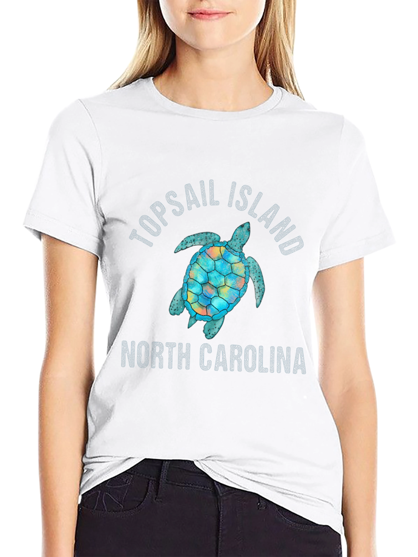 Topsail Island North Carolina Turtle Graphic T-Shirt