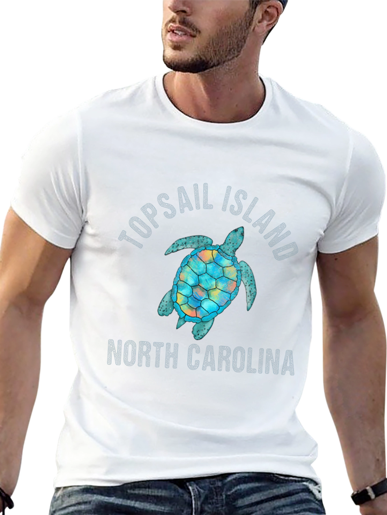 Topsail Island North Carolina Turtle Graphic T-Shirt