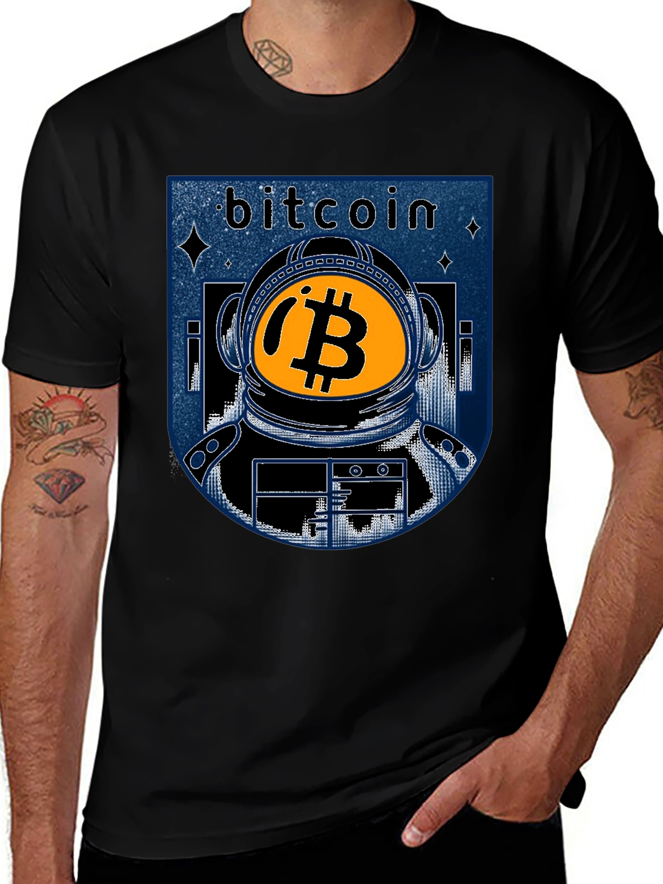 Bitcoin Astronaut Graphic Tee - Crypto Style
