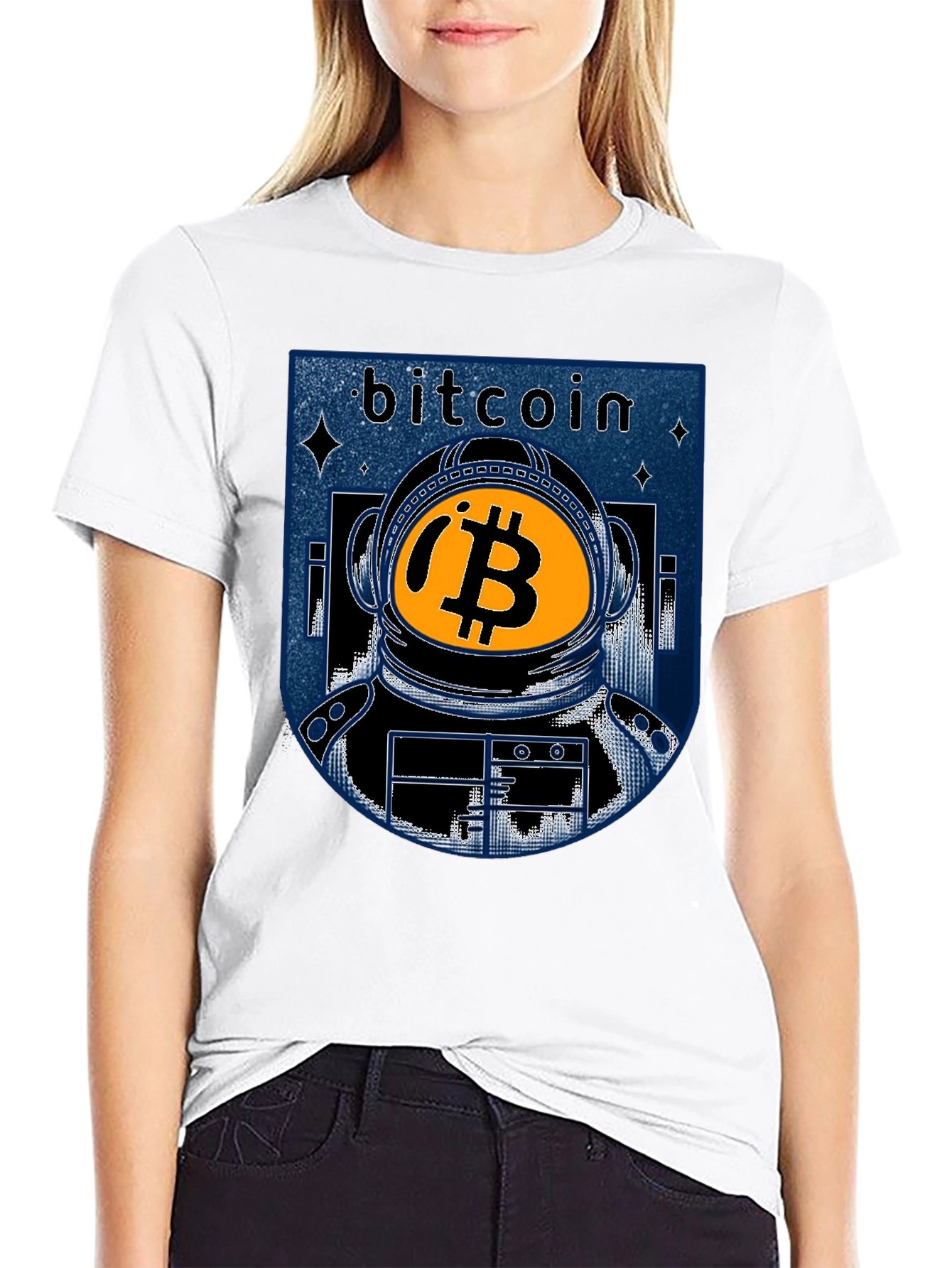 Bitcoin Astronaut Graphic Tee - Crypto Style