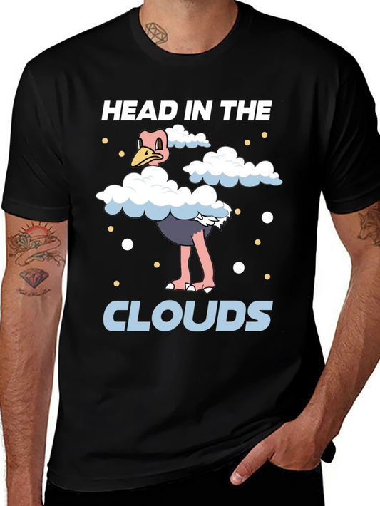 Head in the Clouds Ostrich Graphic T-Shirt