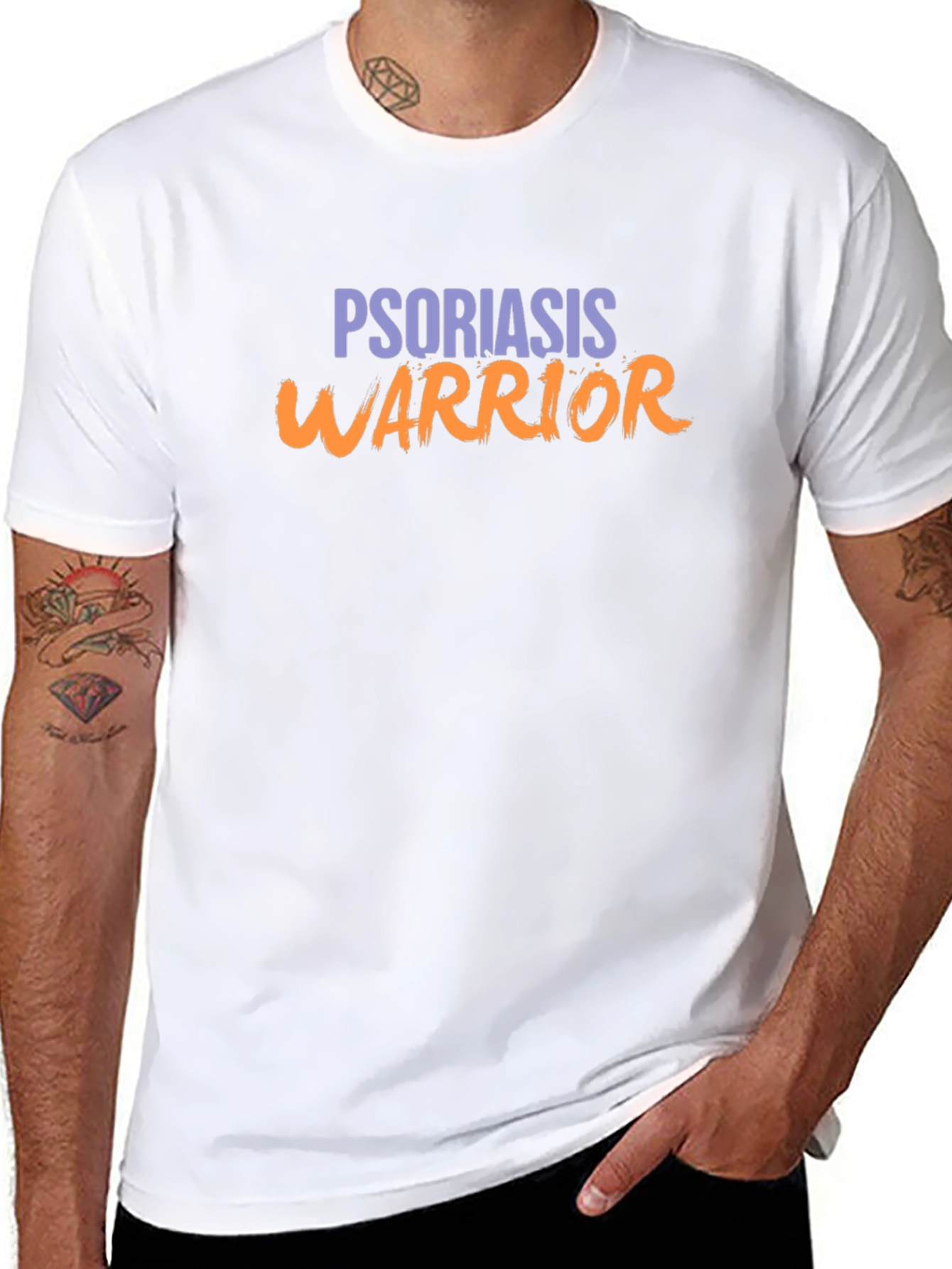 Psoriasis Warrior Black Graphic T-Shirt