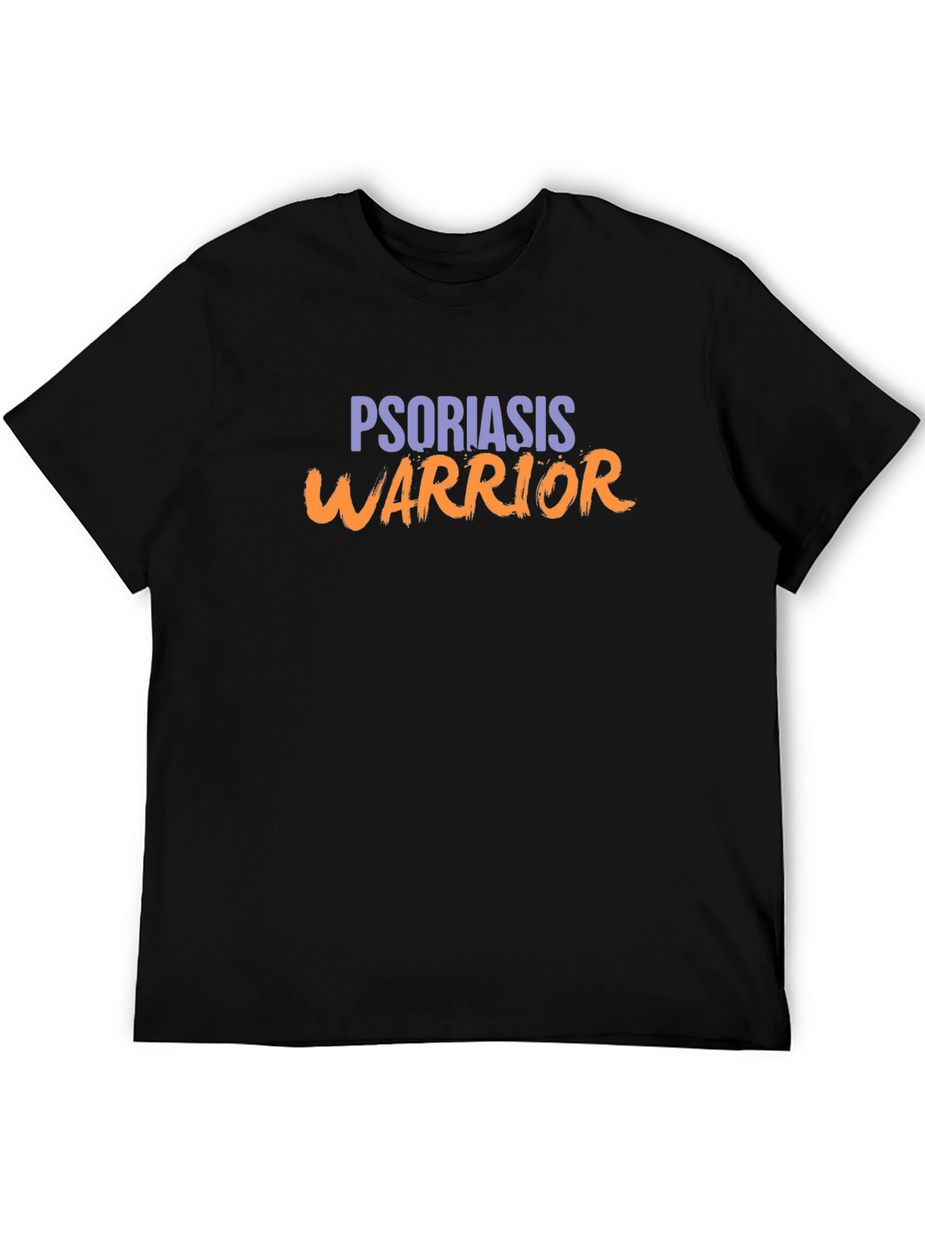 Psoriasis Warrior Black Graphic T-Shirt