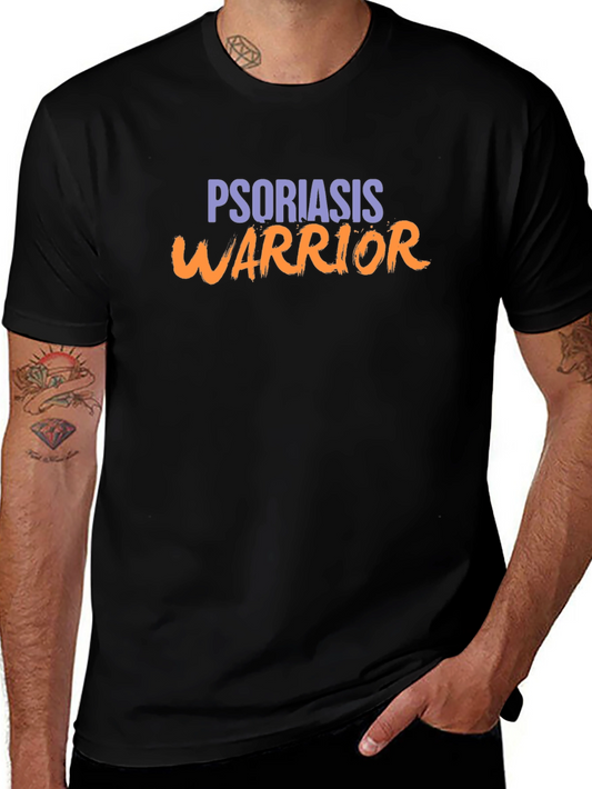 Psoriasis Warrior Black Graphic T-Shirt