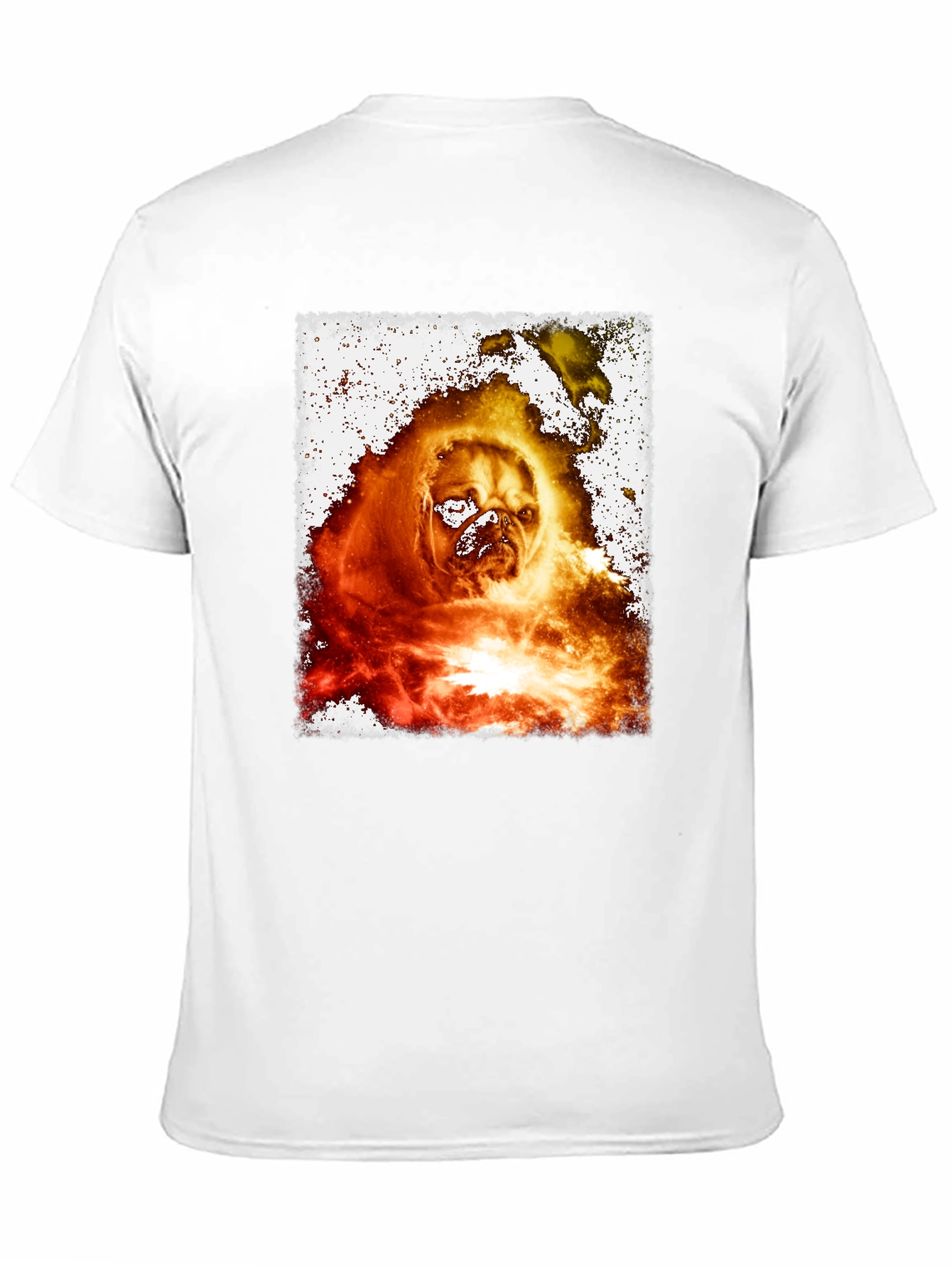 Fiery Pug Graphic Tee - Black