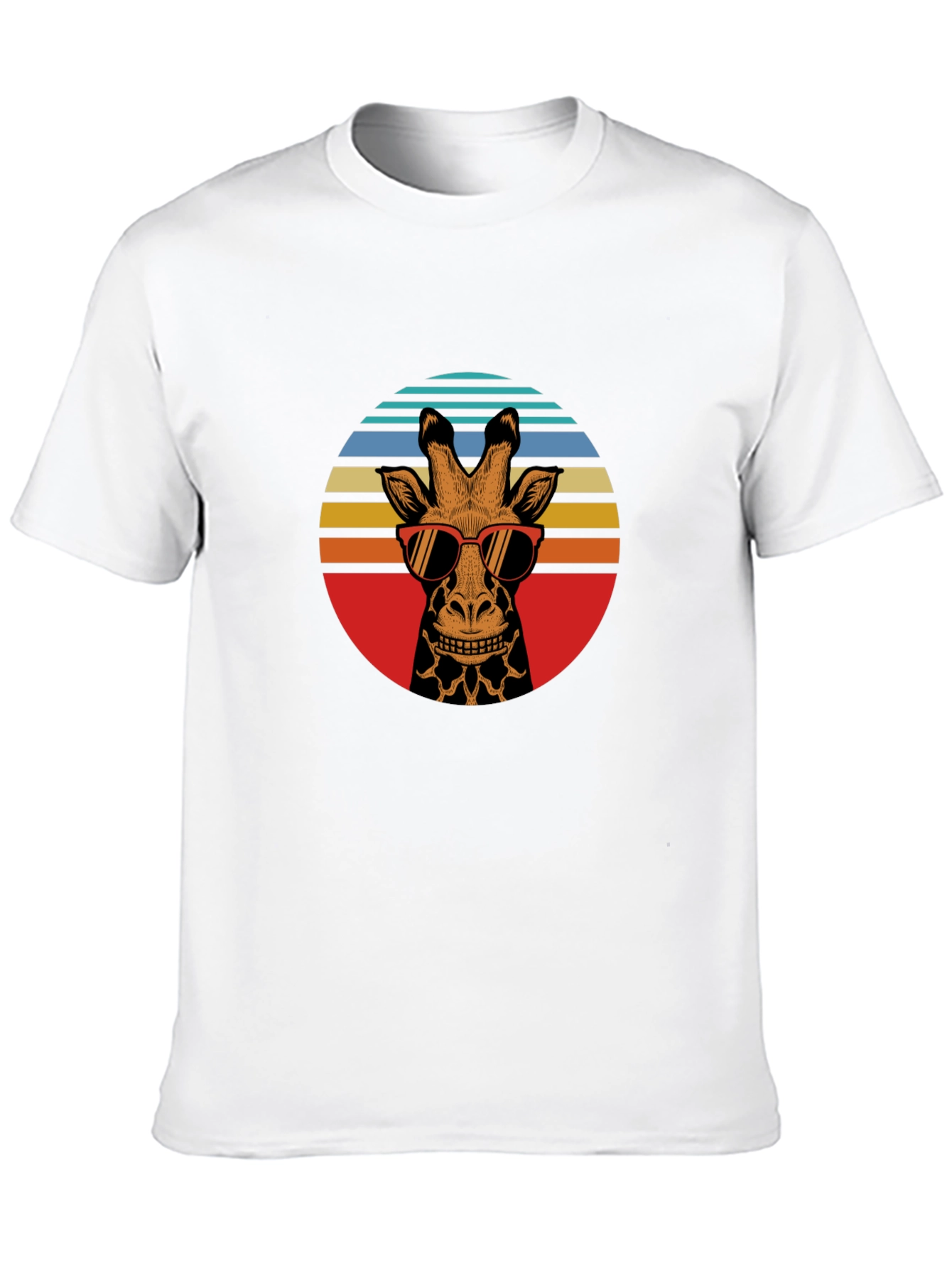 Cool Giraffe Retro Graphic T-Shirt