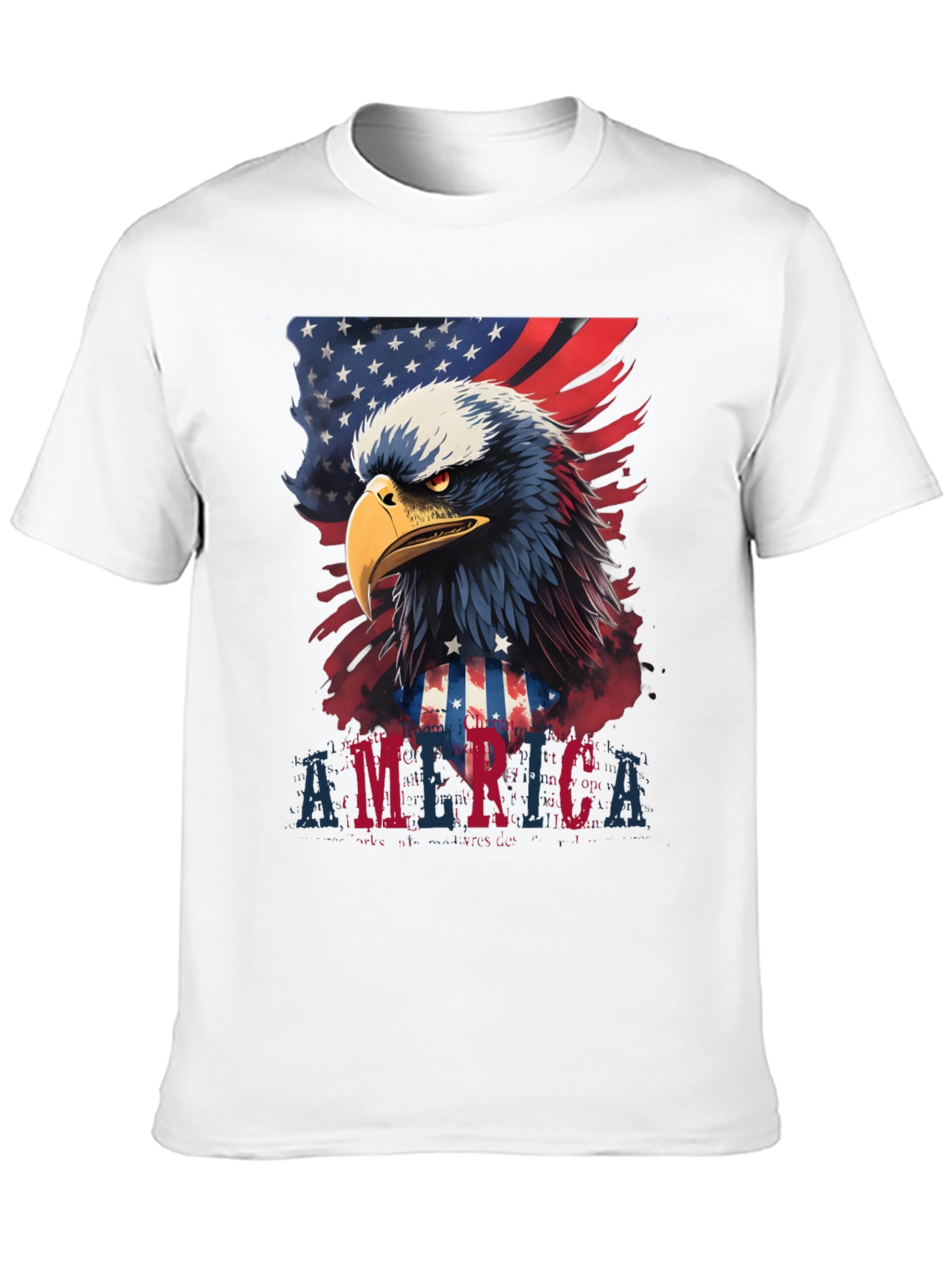 Patriotic Eagle USA Flag Graphic T-Shirt