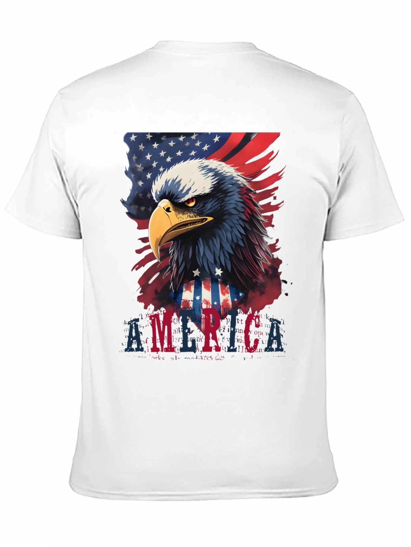 Patriotic Eagle USA Flag Graphic T-Shirt